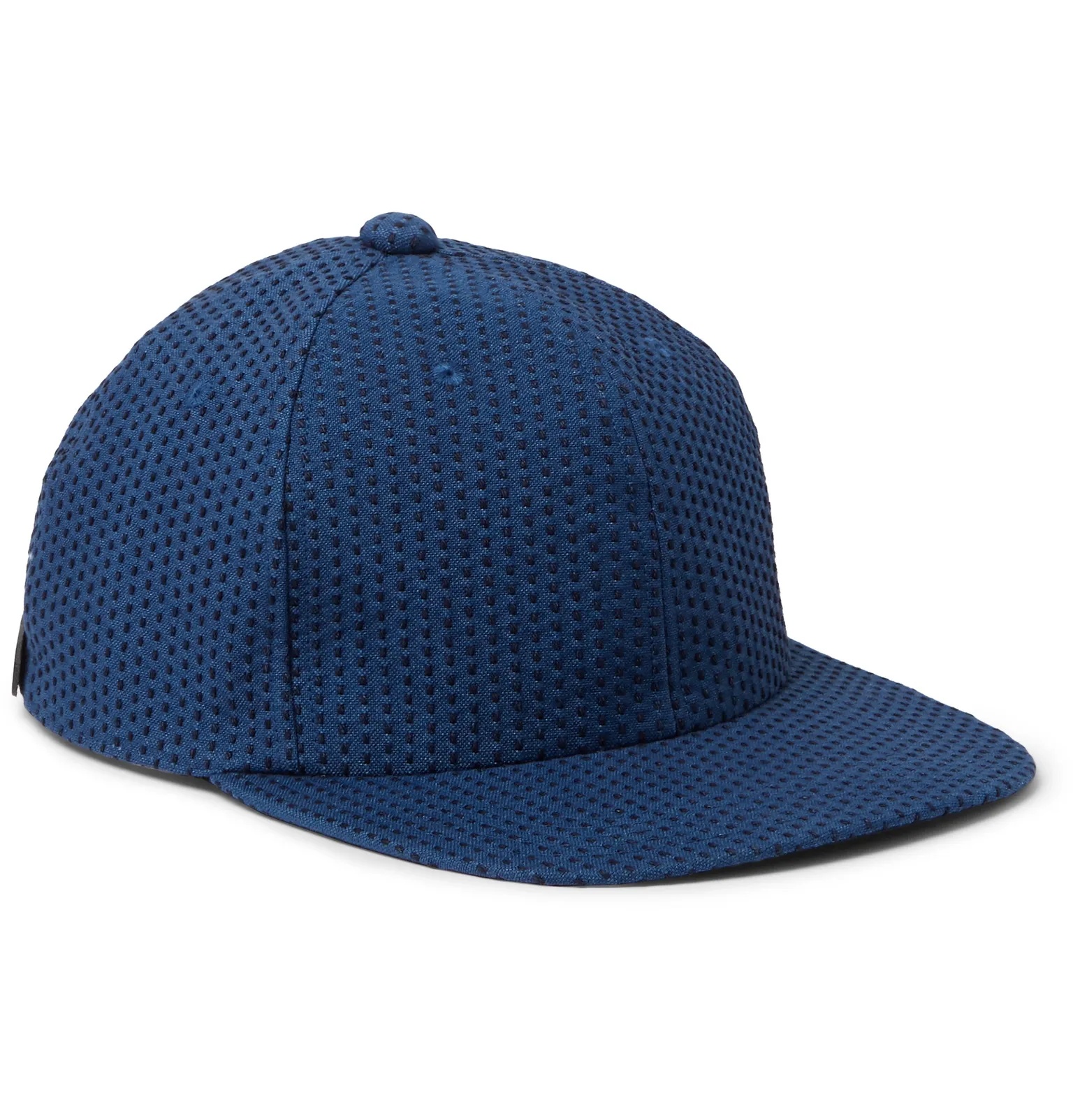 Sashiko Indigo-Dyed Cotton Baseball Cap - 1