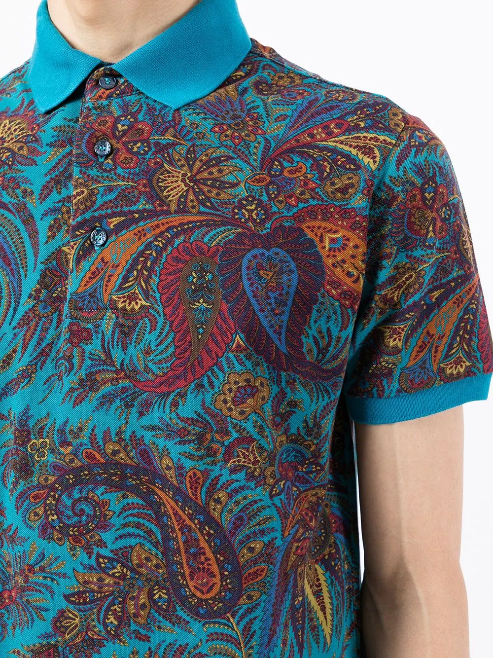 paisley-print polo shirt - 5