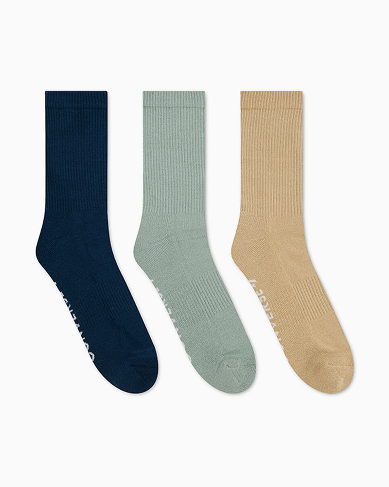 Converse 3-Pack Wordmark Half-Crew Socks outlook