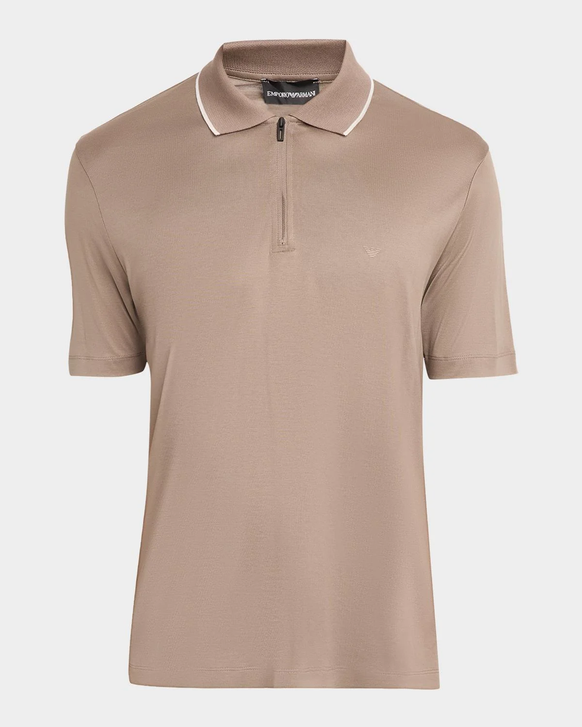 Men's Contrast-Stripe Cotton-Jersey Polo Shirt - 1
