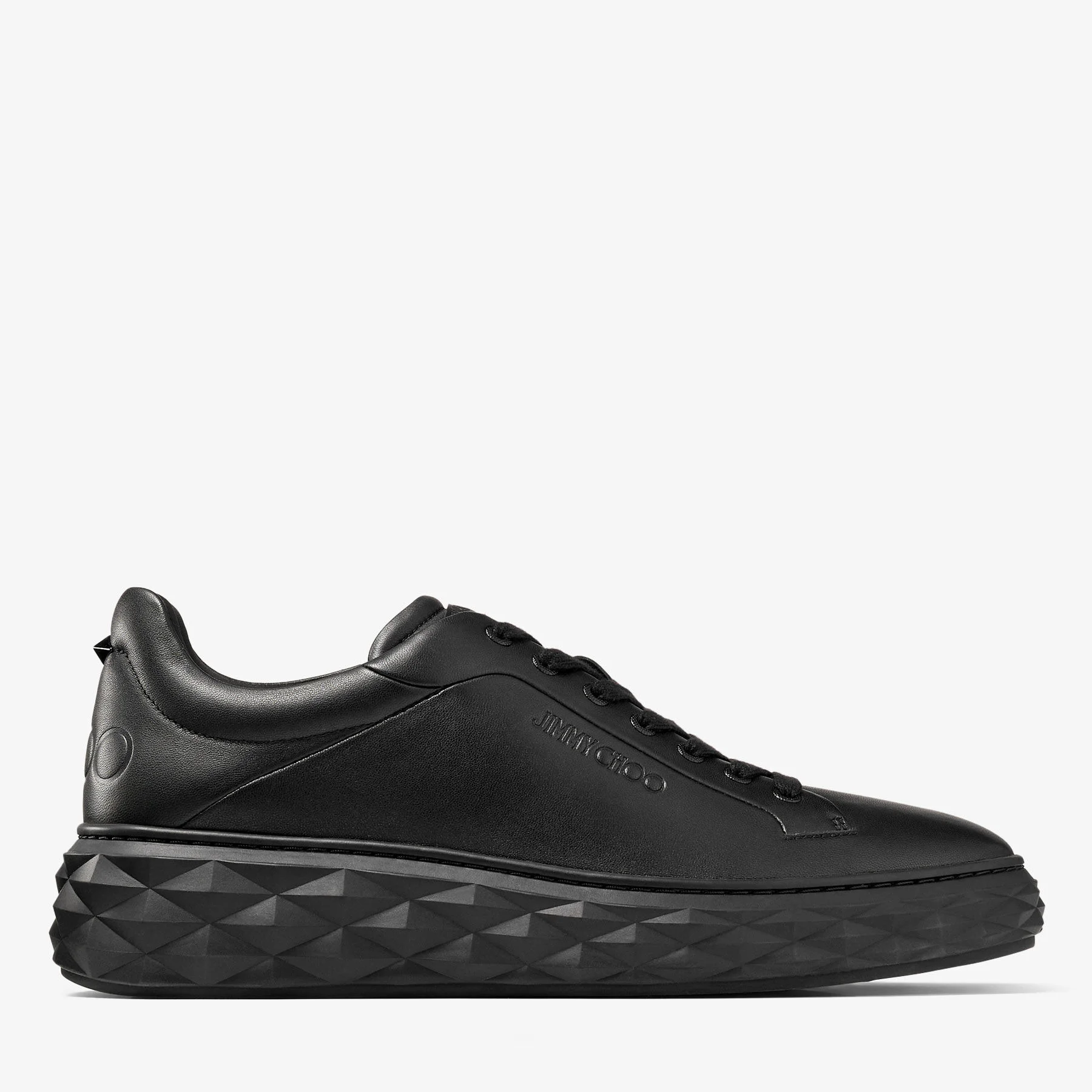Diamond Maxi/M II
Black Nappa Leather Platform Trainers - 1
