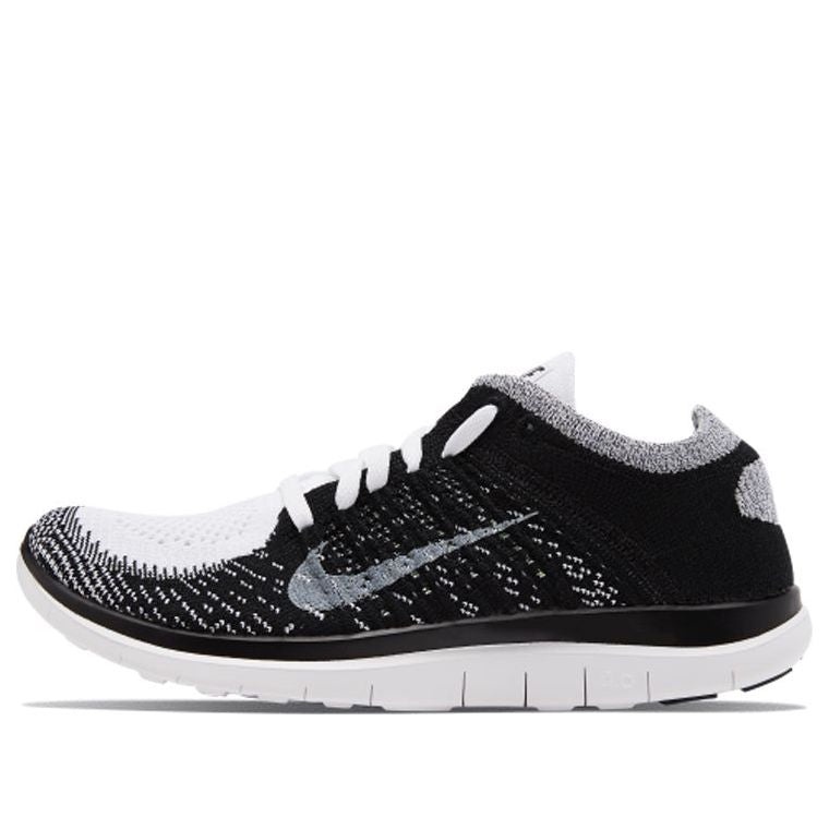 (WMNS) Nike Free Flyknit 4.0 'White Black' 631050-100 - 1