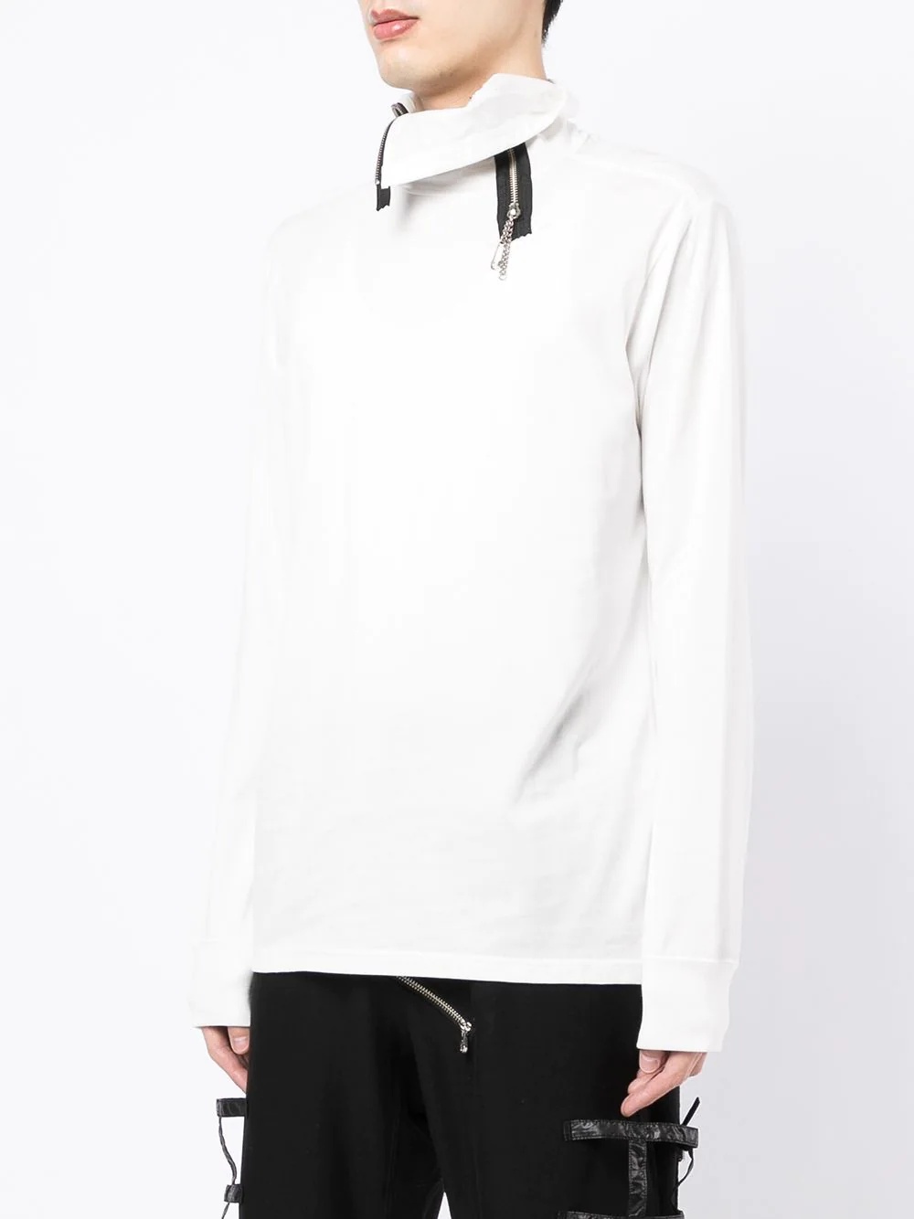 zipped-neckline jumper - 3