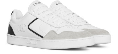 CELINE Ct-10 low lace-up sneaker in calfskin and suede calfskin outlook