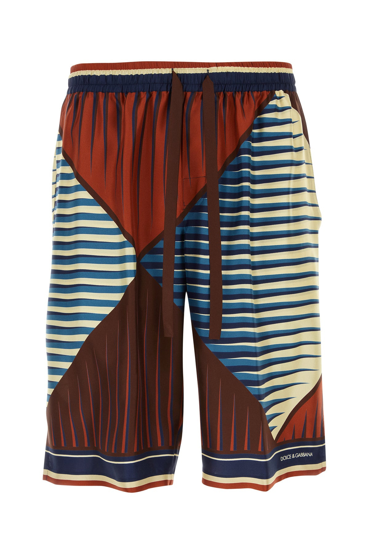 Printed satin bermuda shorts - 1