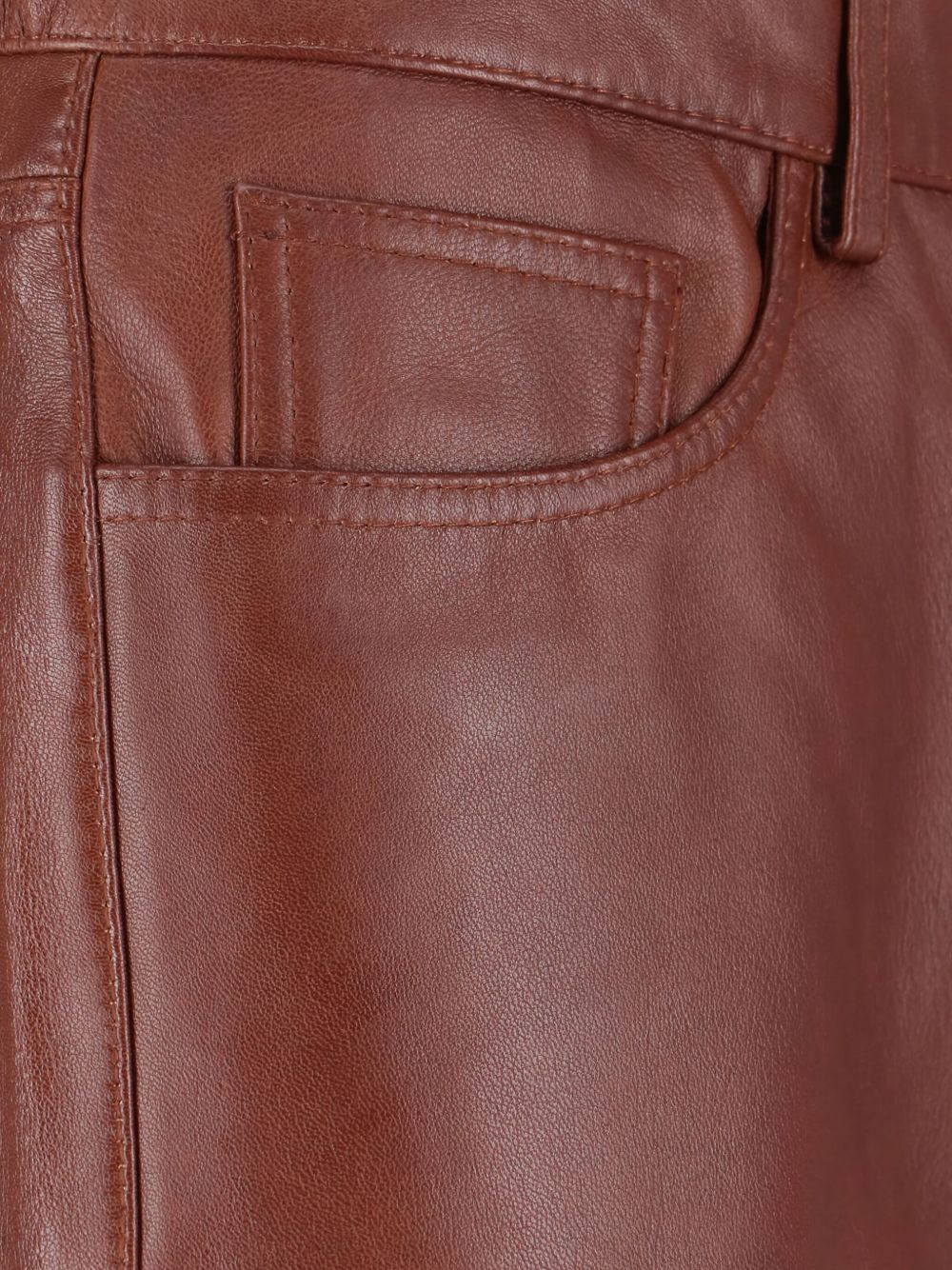Straight Twist leather trousers - 4