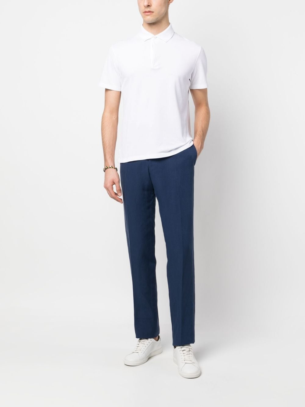 tailored linen-silk trousers - 2