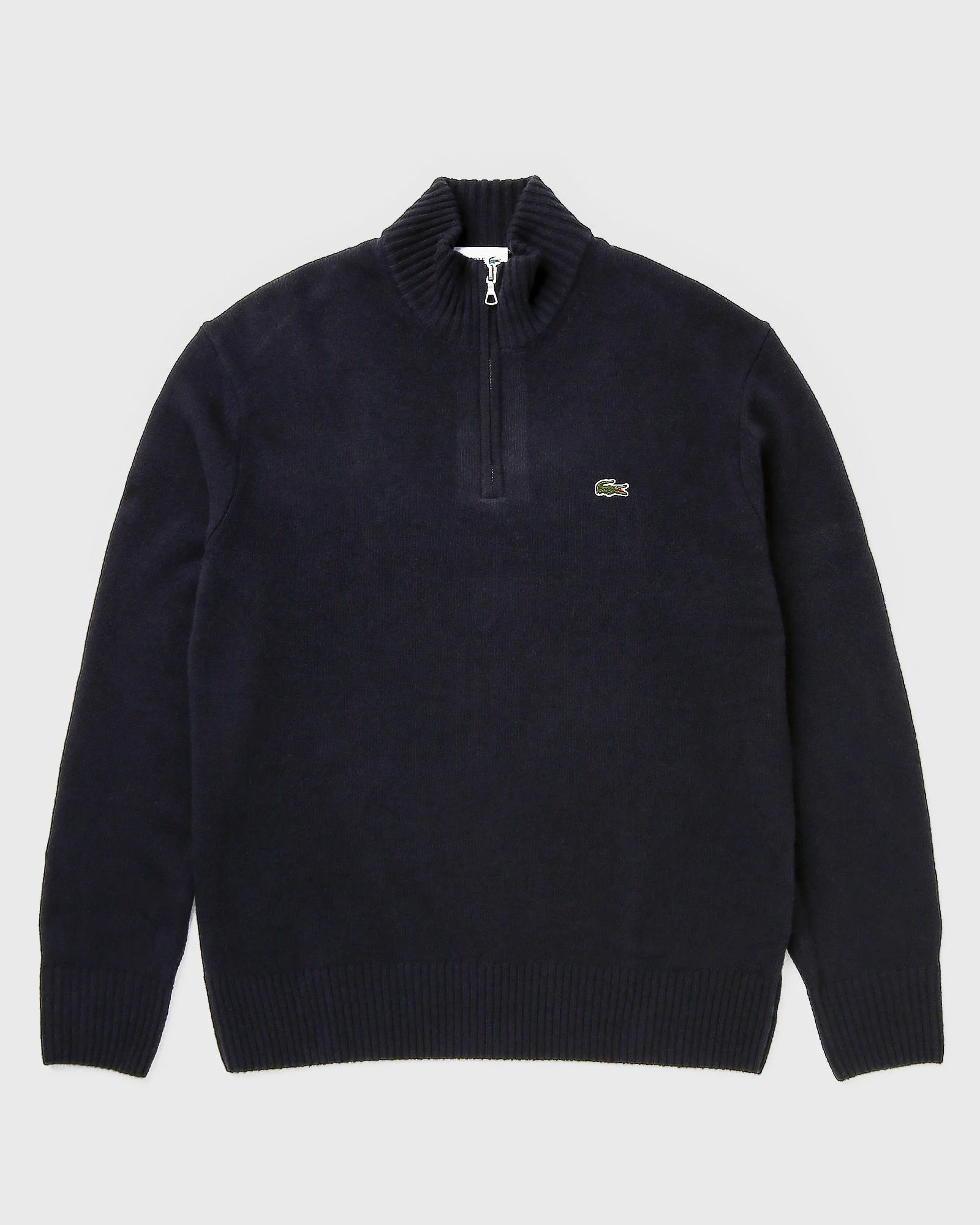 Zipped High Neck Wool Sweater - 1