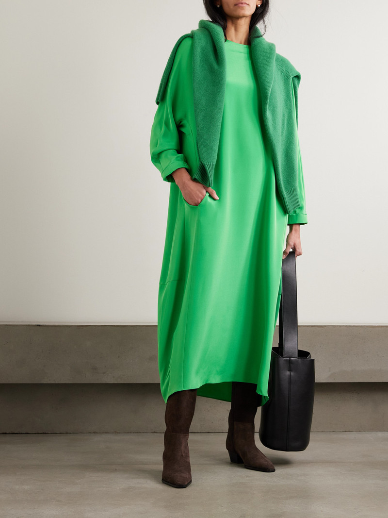 Tibi Silk Crepe De Chine Maxi Dress outlook