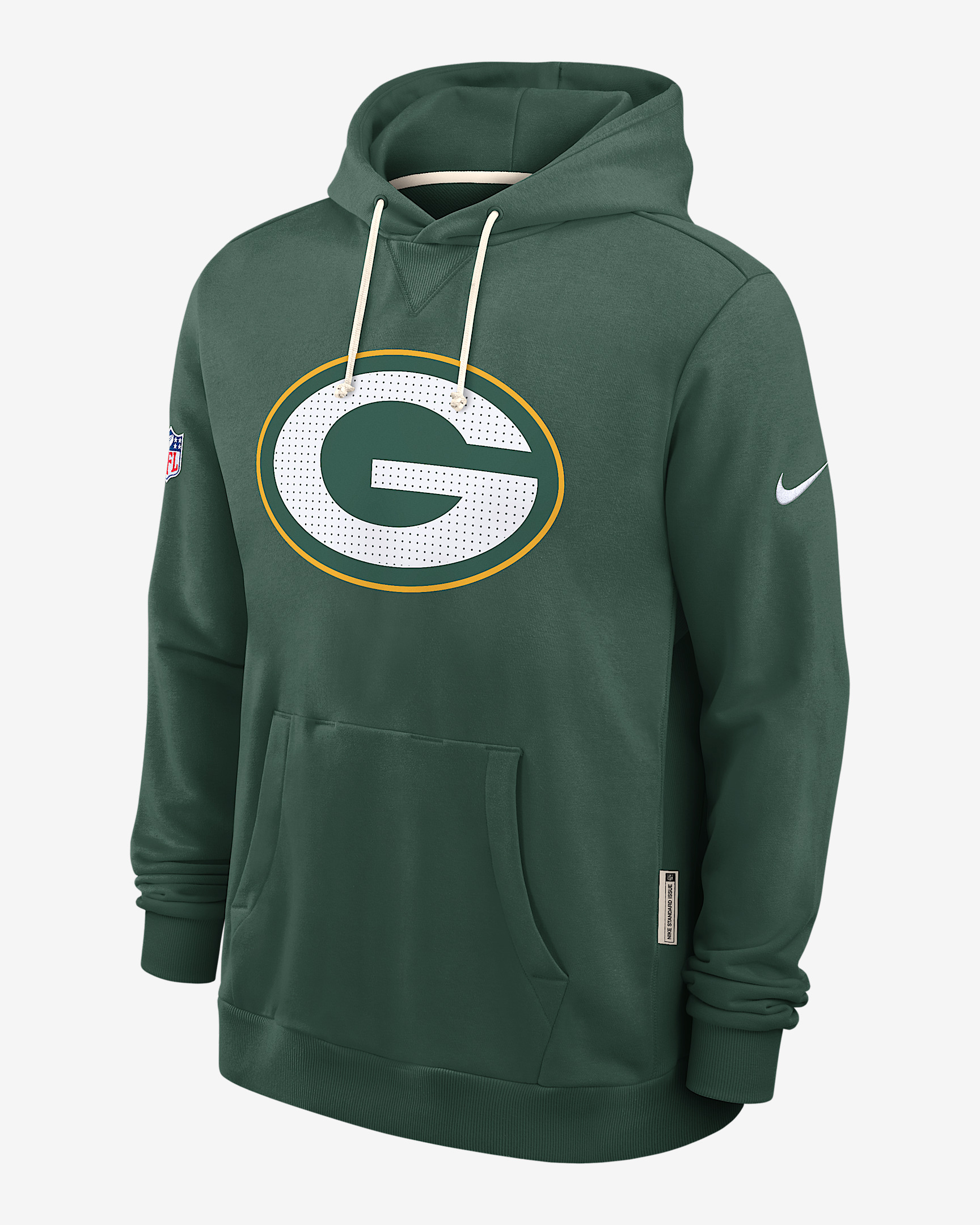 Green Bay Packers Initial Home Sideline Men's Nike Dri-FIT NFL Pullover Hoodie - 1
