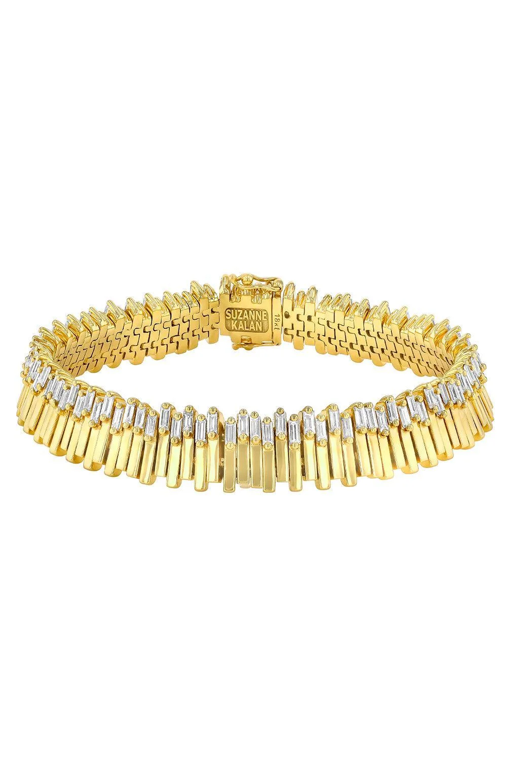 Baguette Diamond Jagged Tennis Bracelet - 1
