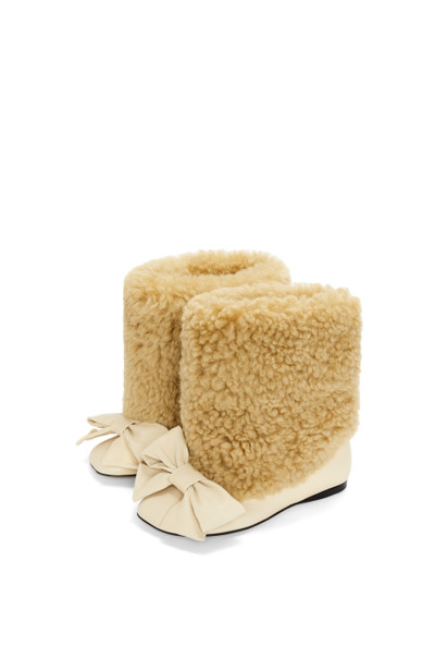 Loewe Toy flat bootie in shearling and lambskin outlook