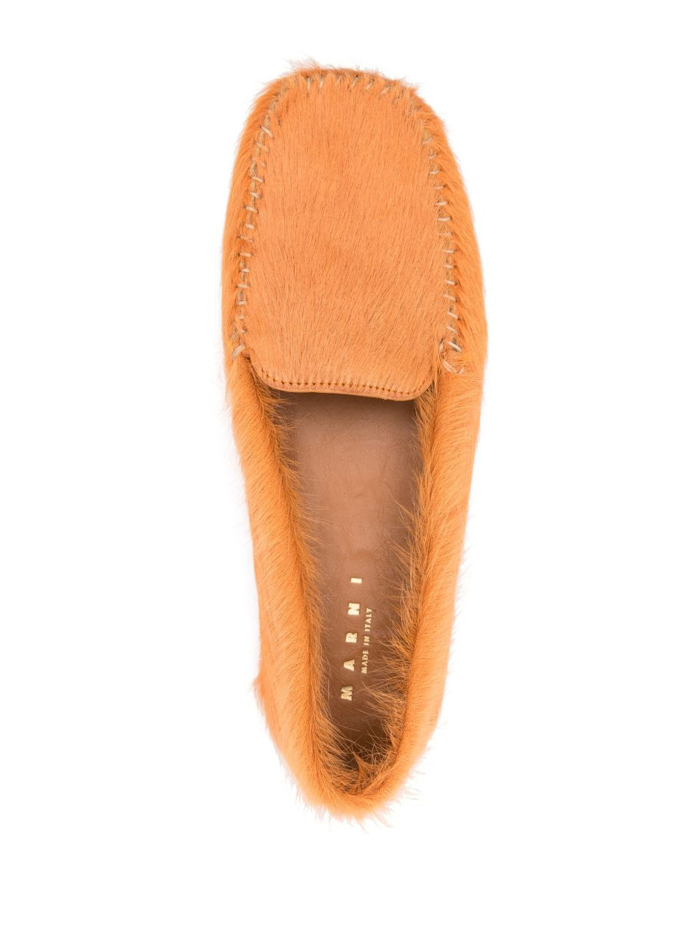 slip-on calf-hair loafers - 4
