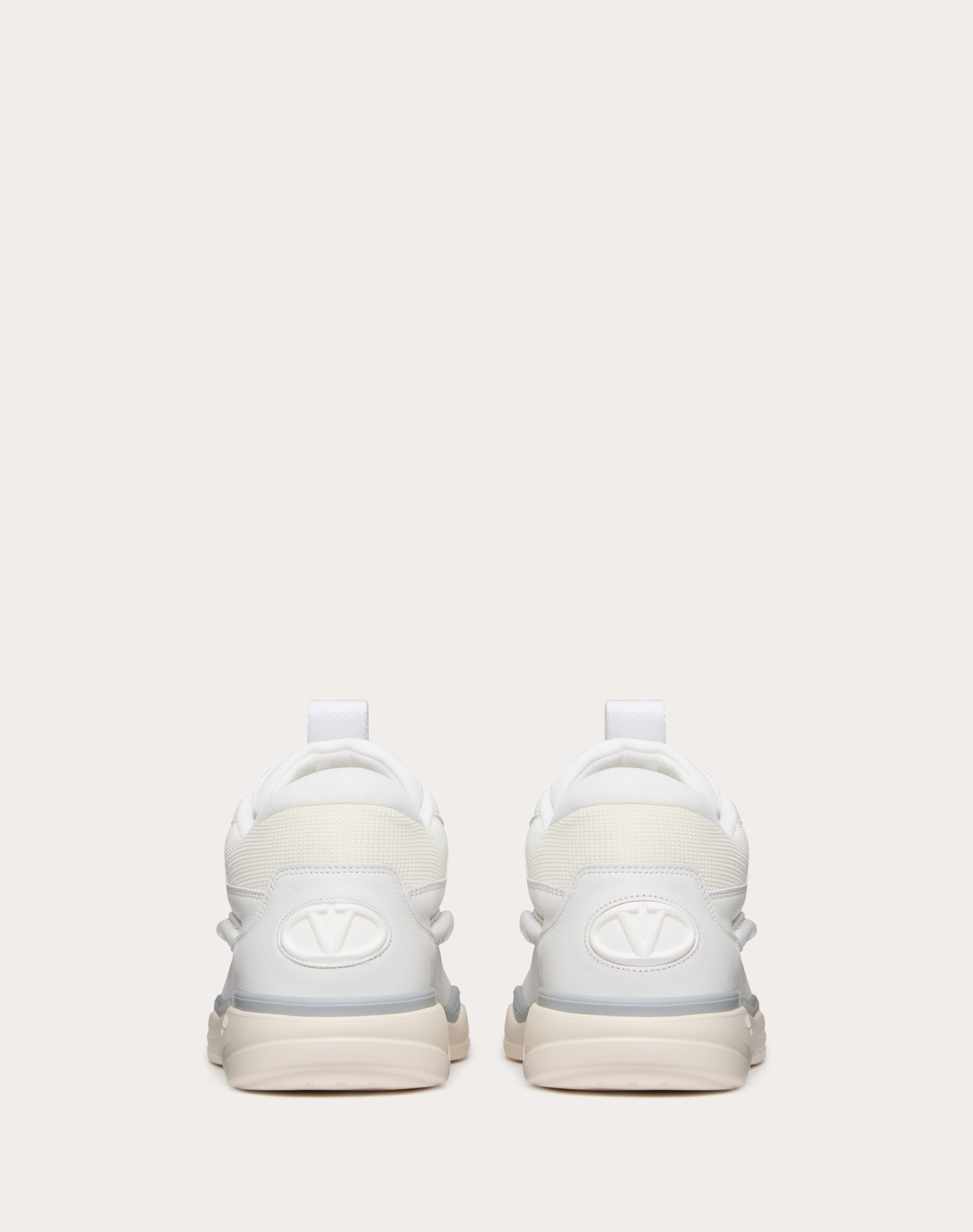 CALFSKIN LEATHER MID-TOP RUNBOOT SNEAKER - 3
