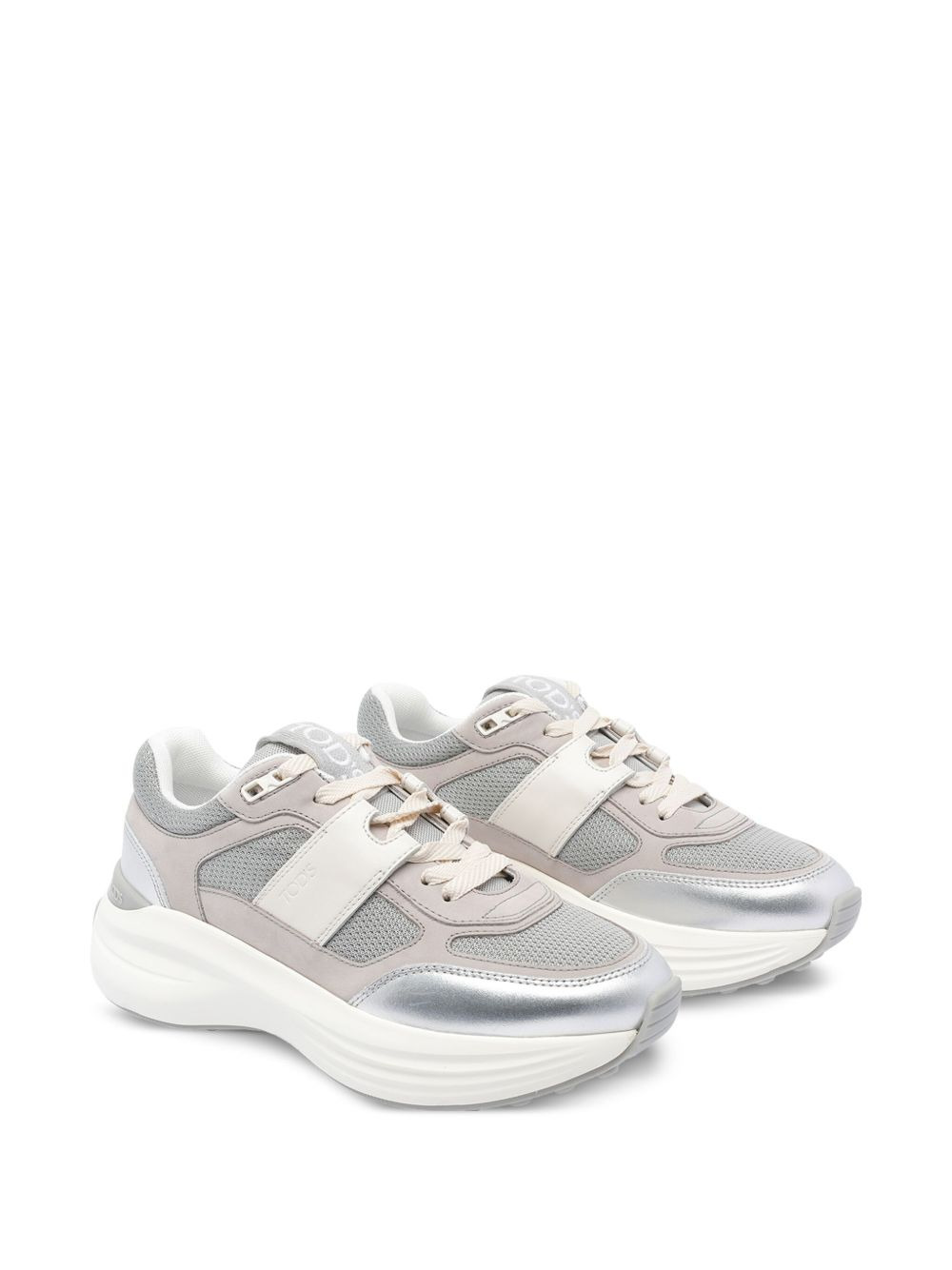 lace-up platform sneakers - 2