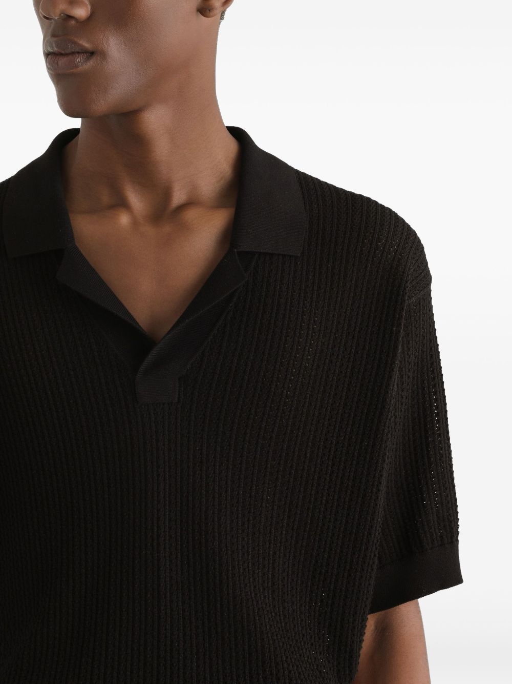 knitted polo shirt - 5