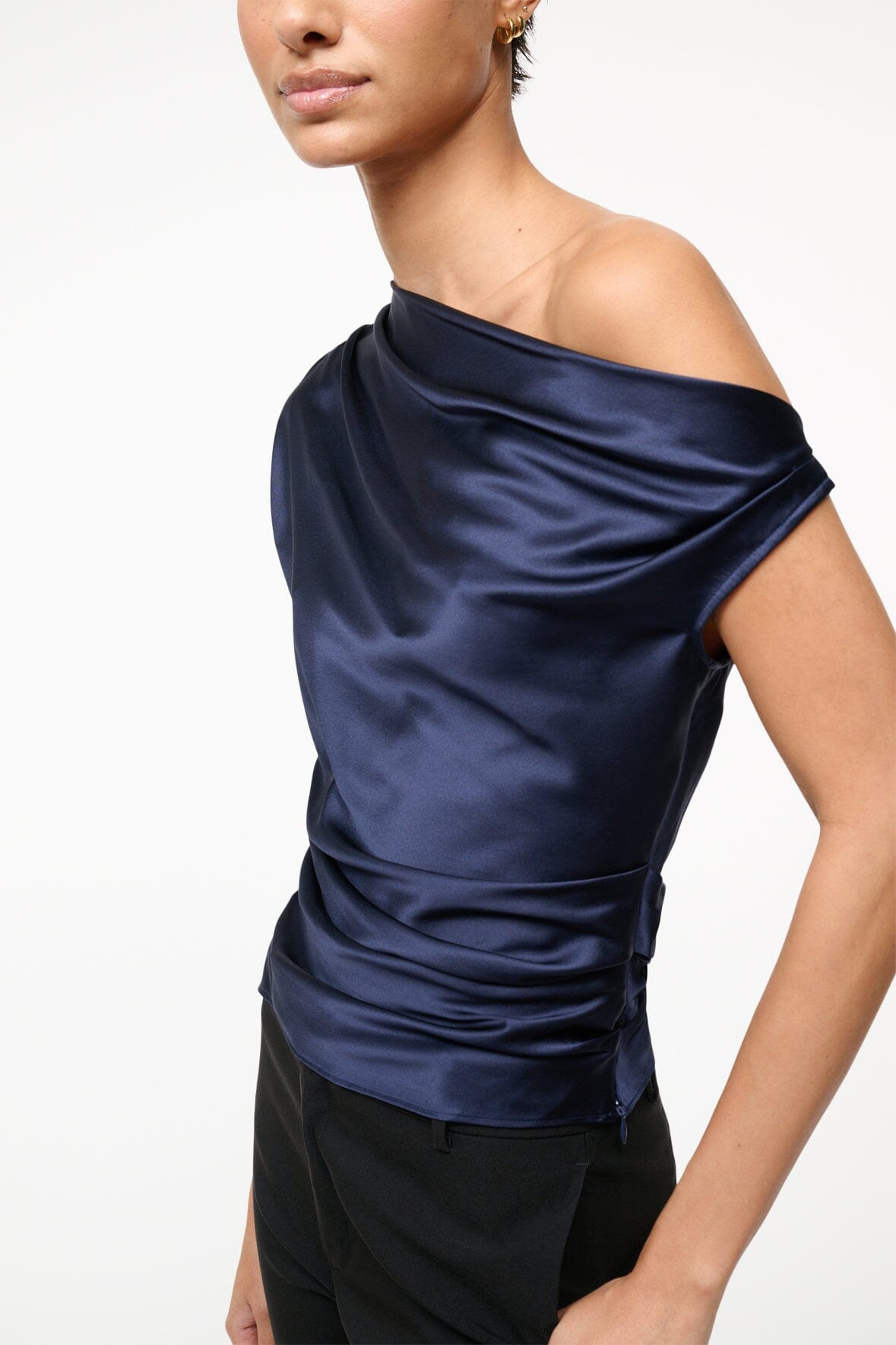 STAUD PHARE SILK TOP NAVY - 6