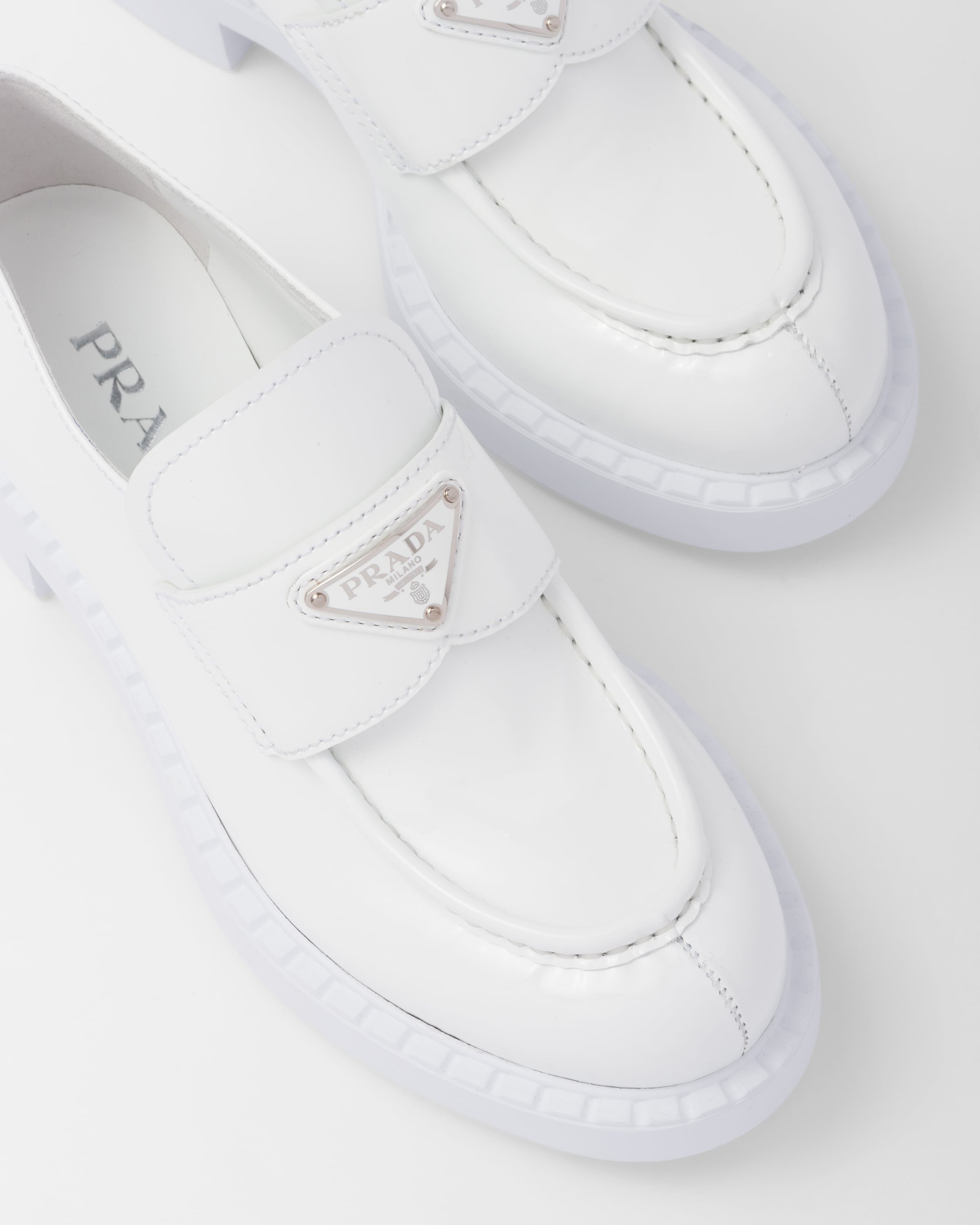 Prada Chocolate patent leather loafers | REVERSIBLE