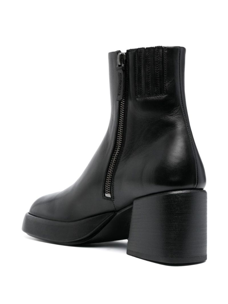 70mm heeled leather boots - 5