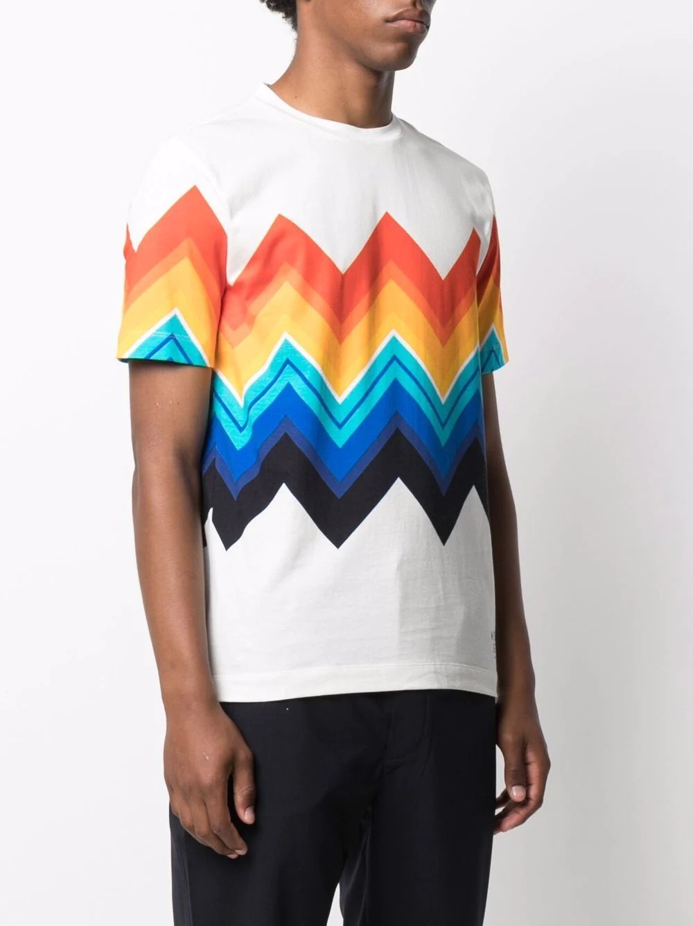 zigzag-print T-shirt - 3