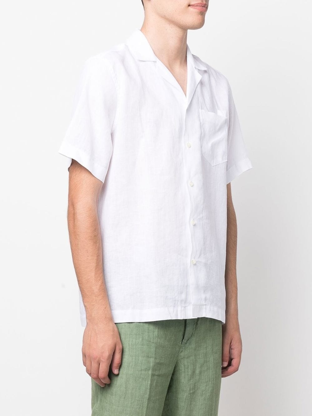 short-sleeve linen shirt - 3
