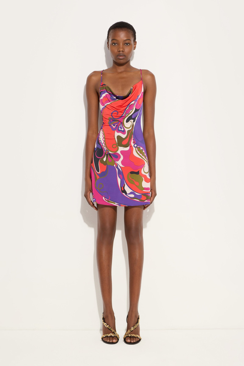 PUCCI ORCHIDEE PRINT SHORT JERSEY DRESS outlook