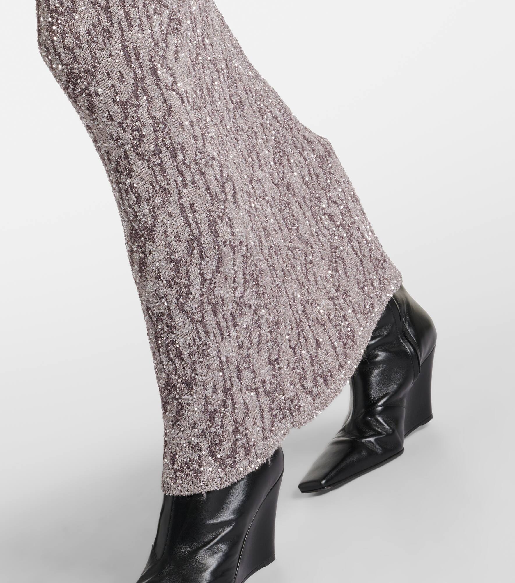 Sequined jacquard maxi dress - 5