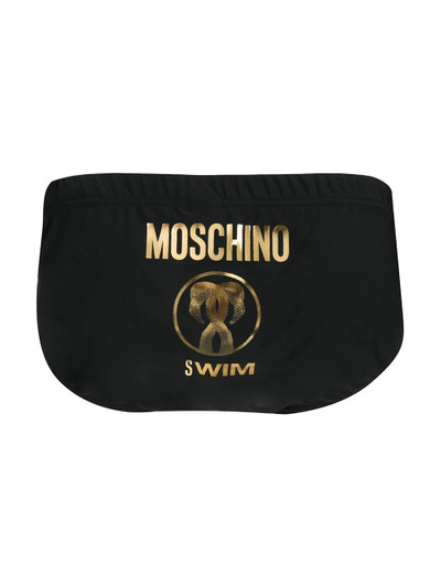 Moschino logo-print swimming briefs outlook