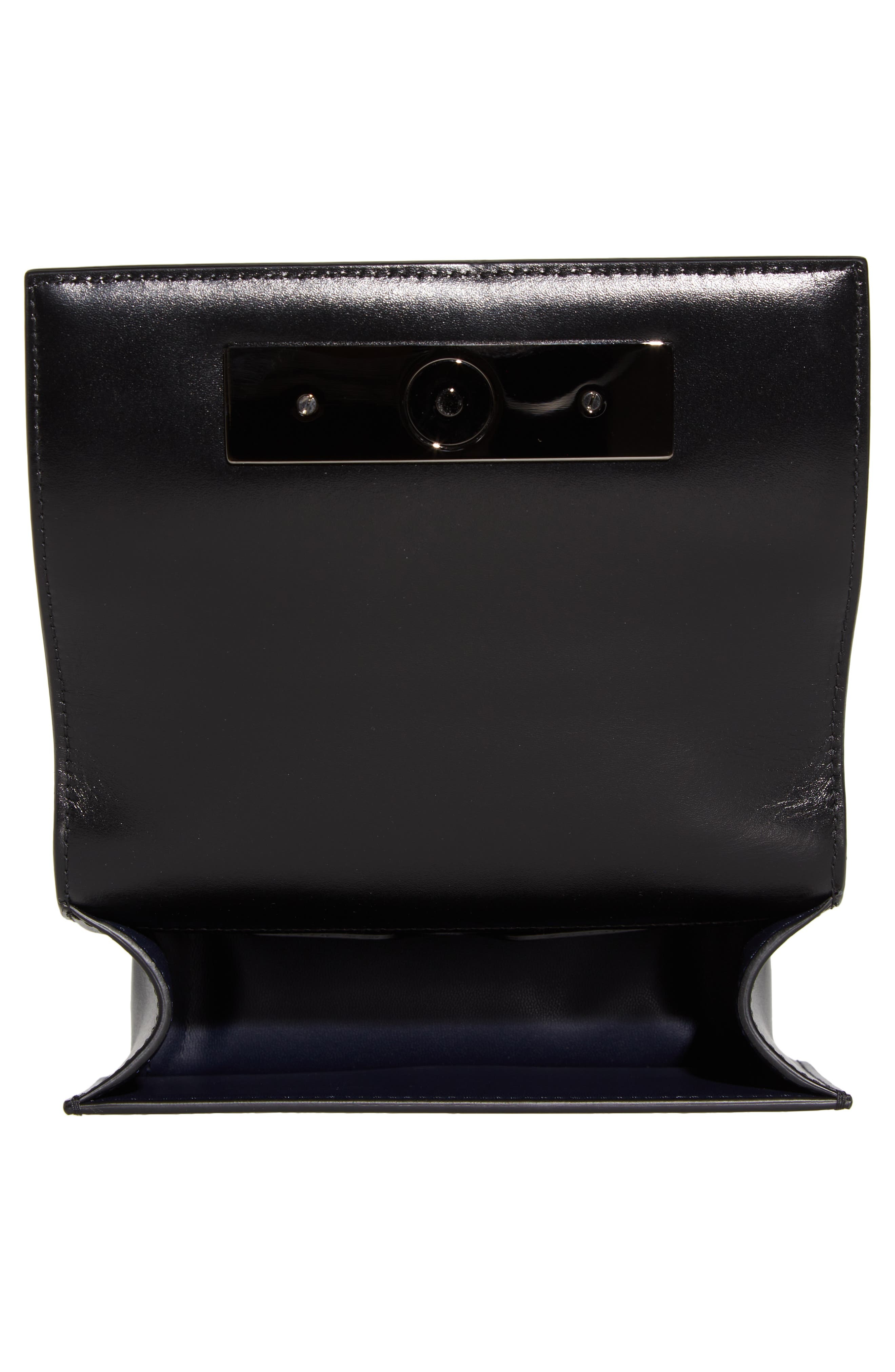 Mini Jeweled Crystal Embellished Leather Satchel - 5