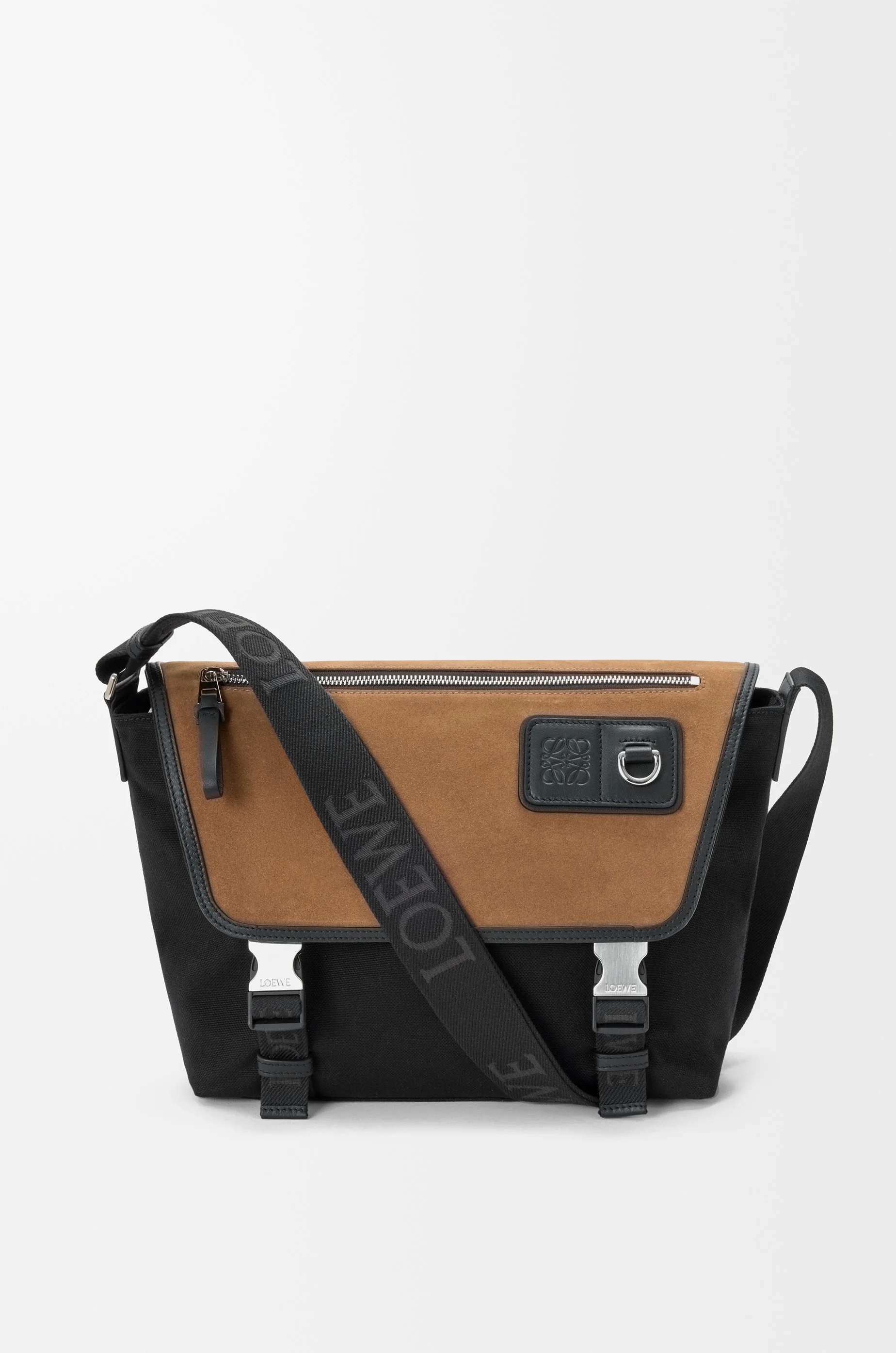 Medium Flex messenger in canvas and suede - 1
