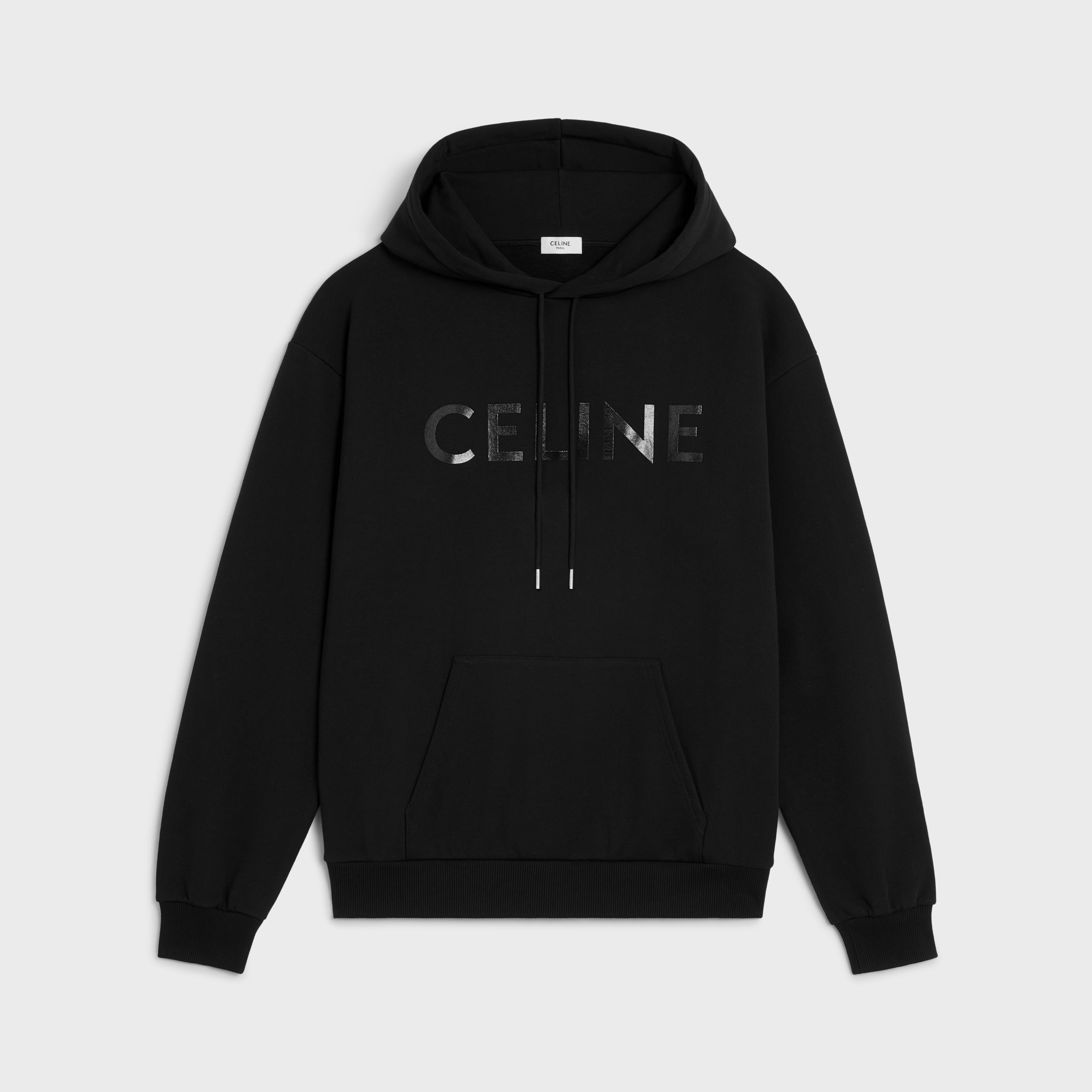 CELINE VINYL HOODIE IN COTTON FLEECE - 1