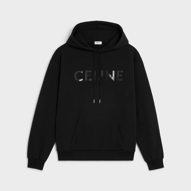 CELINE VINYL HOODIE IN COTTON FLEECE 1