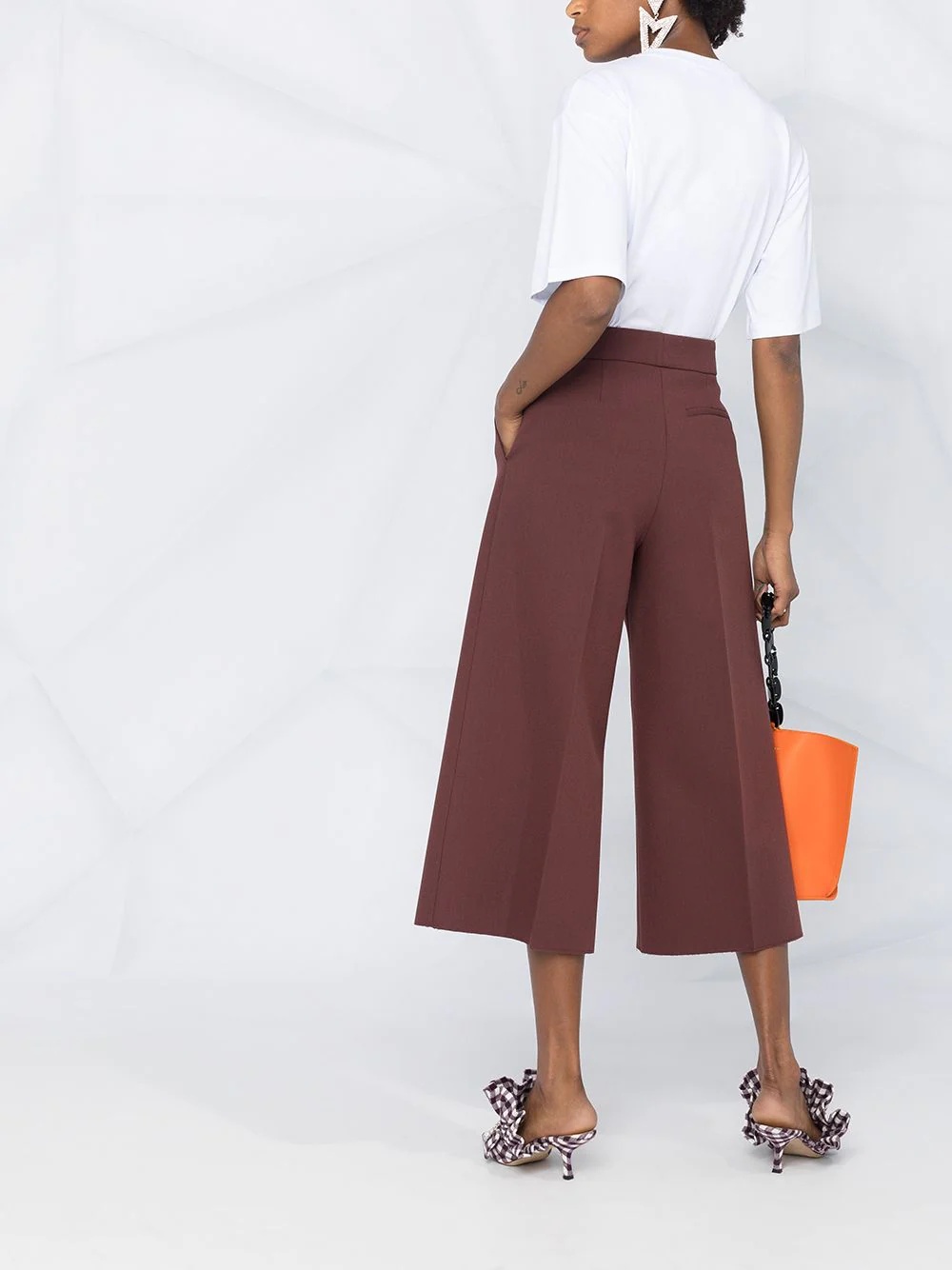 cropped wide-leg trousers - 4