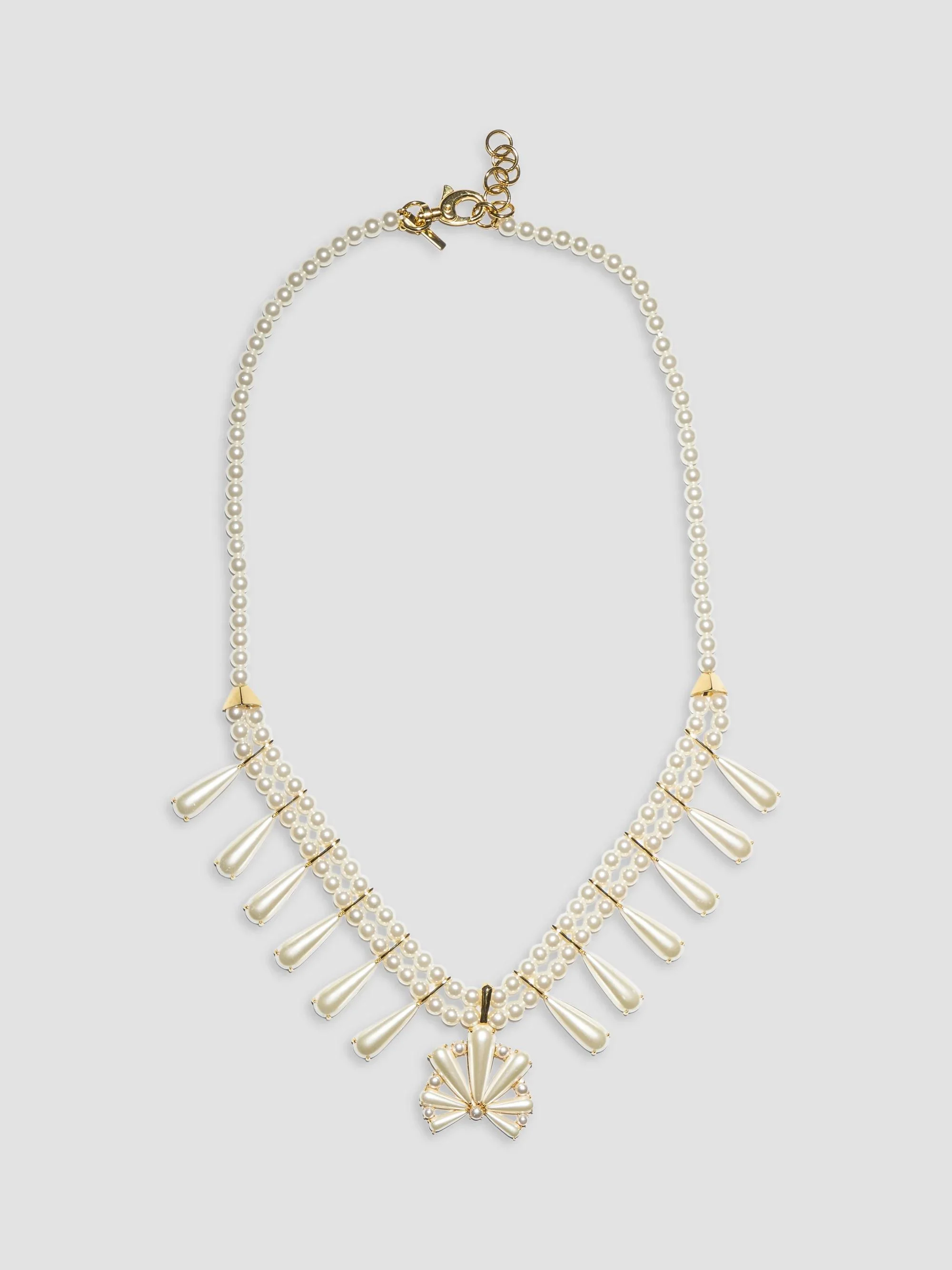 Women's Gilded Frontier Scallop Blossom 14K-Gold-Plated & Imitation Pearl Necklace - Pearl - 1