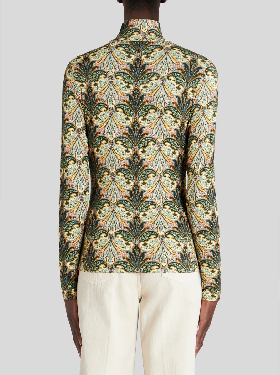 PRINTED POLO NECK JUMPER - 4