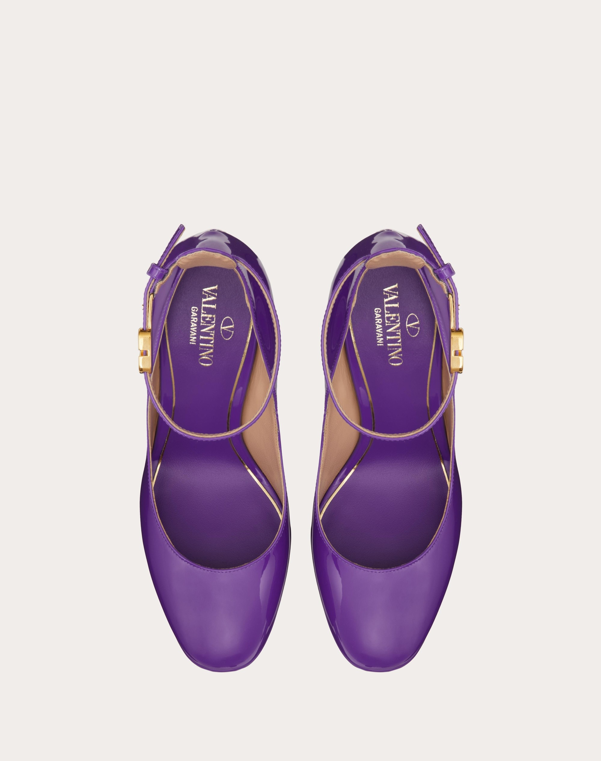 VALENTINO GARAVANI TAN-GO PLATFORM PUMP IN PATENT LEATHER 155 MM - 4