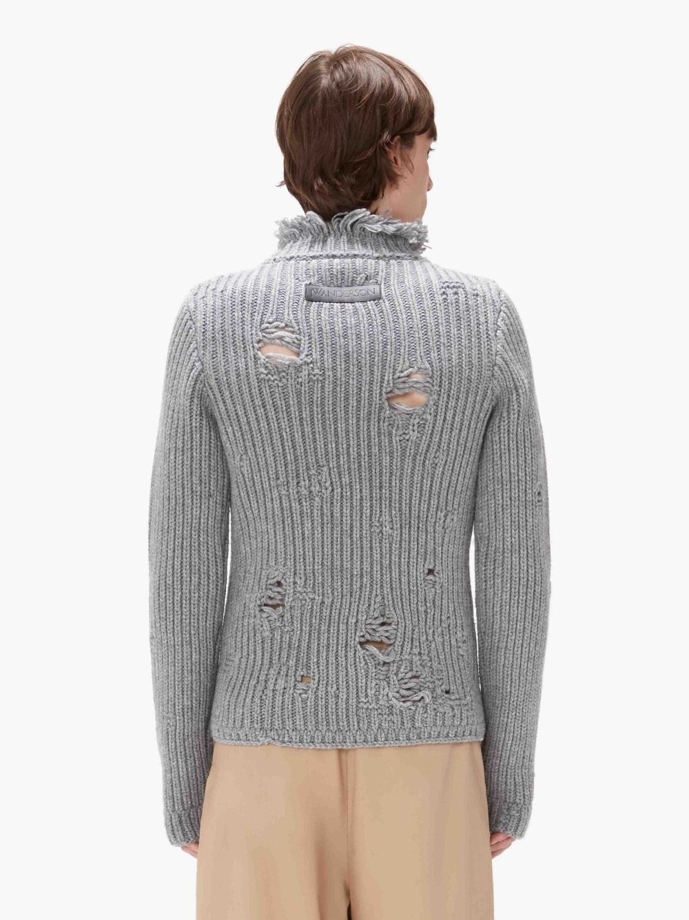 FRINGE COLLAR DISTRESSED JUMPER - 3