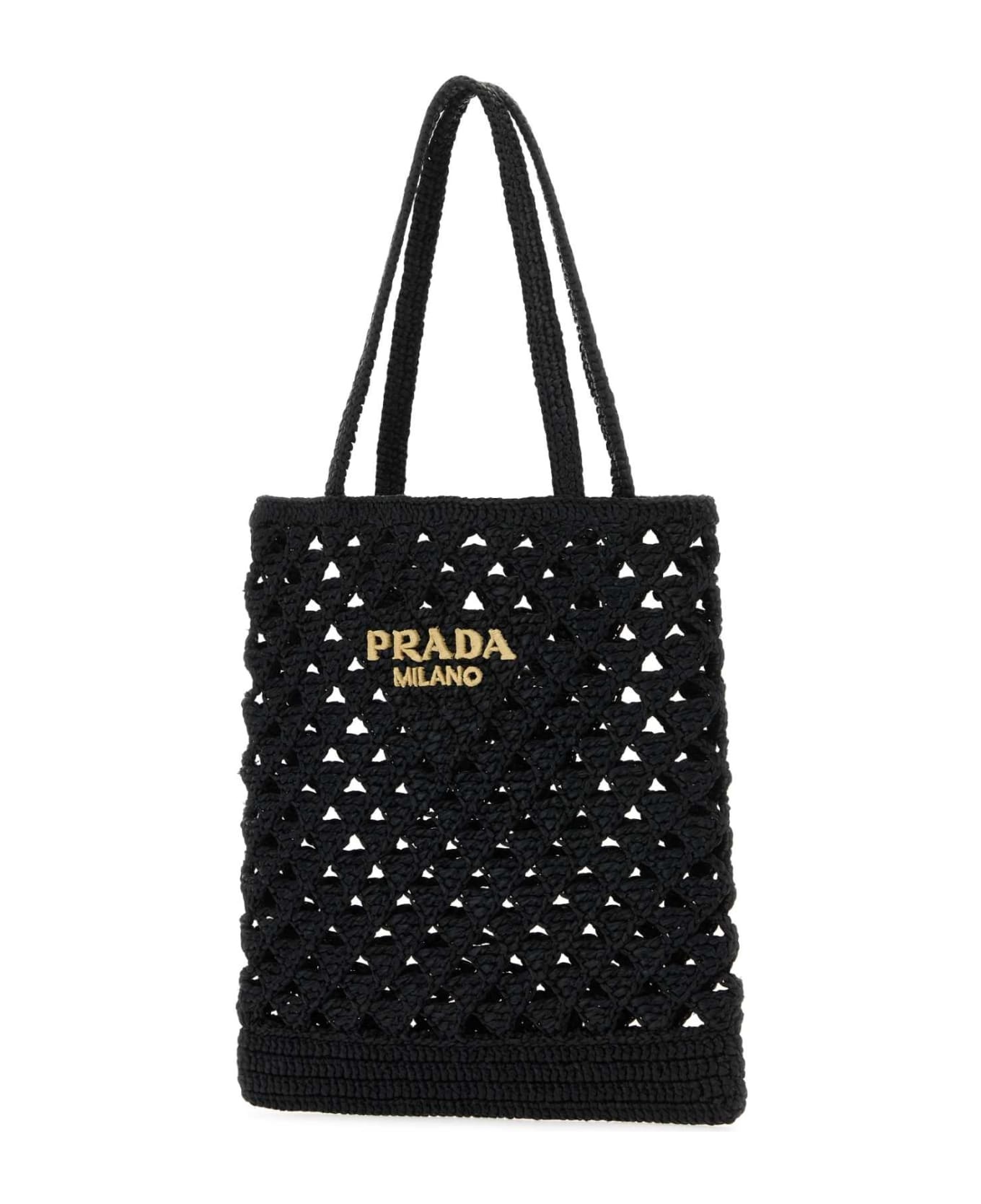 Black Straw Handbag - 2