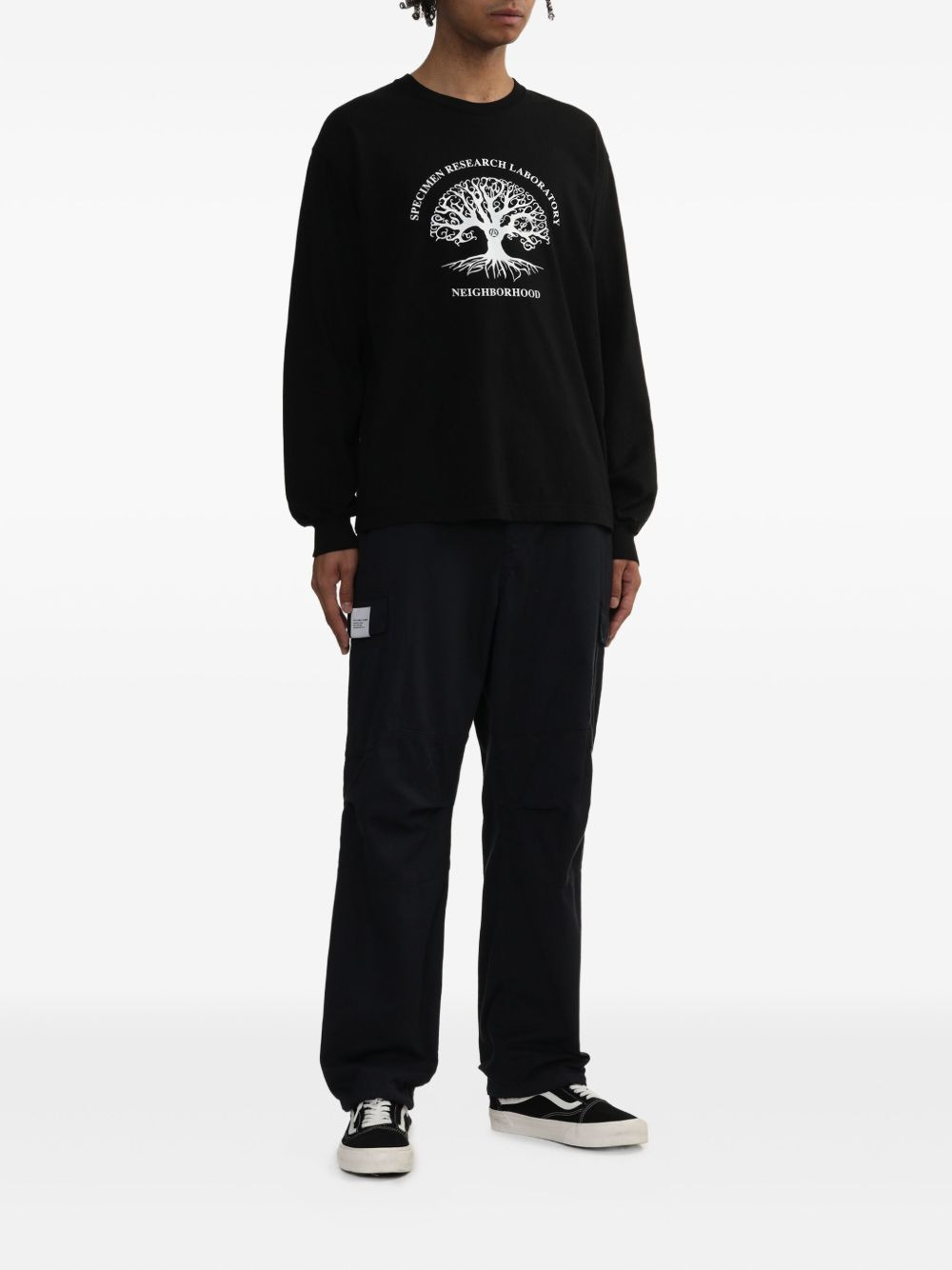 tree-print long-sleeve T-shirt - 2