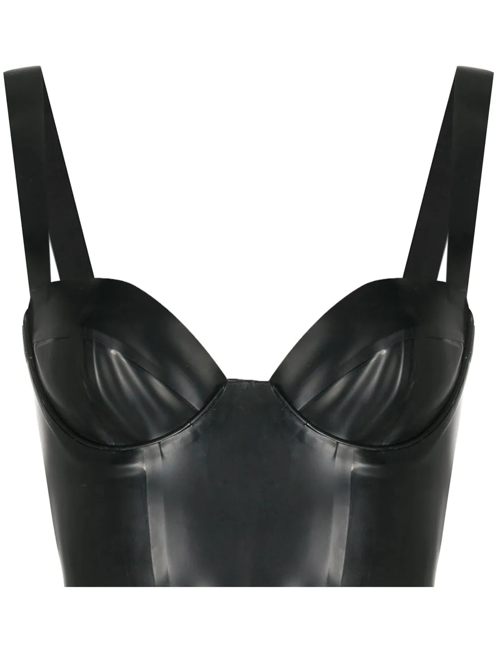 latex bralette-style top - 1