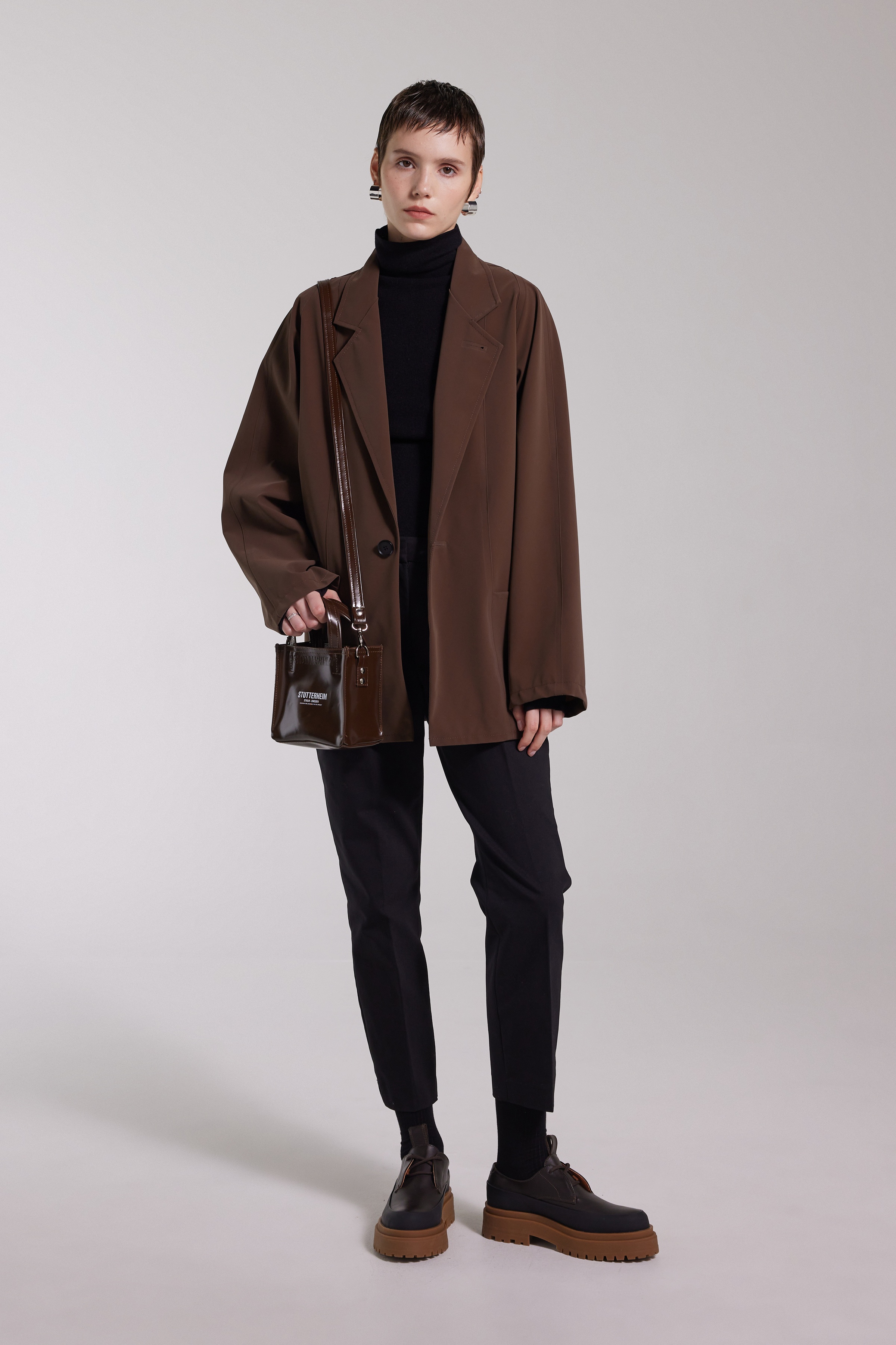Moberg Matte Blazer Dark Brown - 6