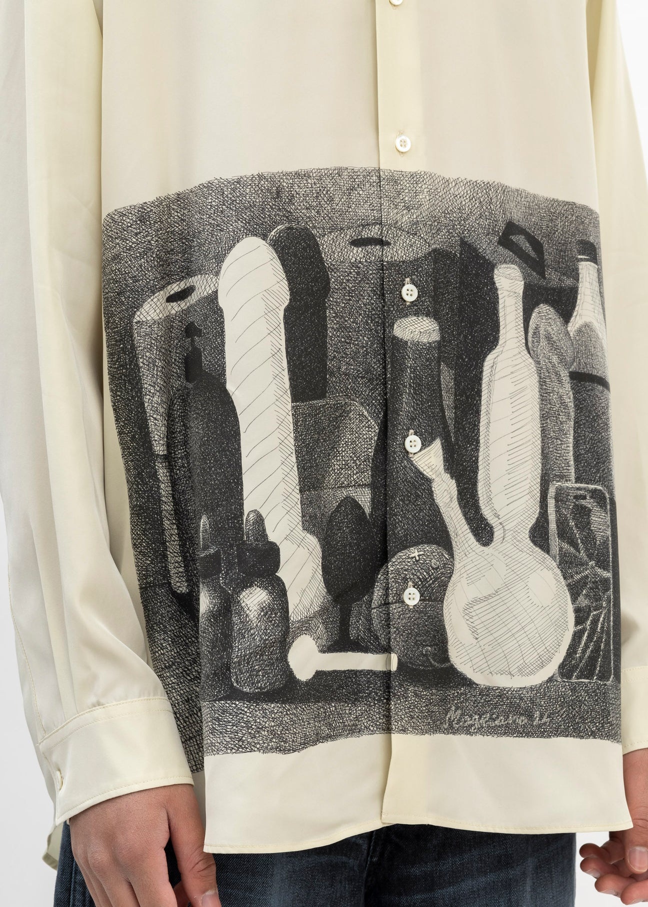 Beige Morandi Silk Shirt - 4