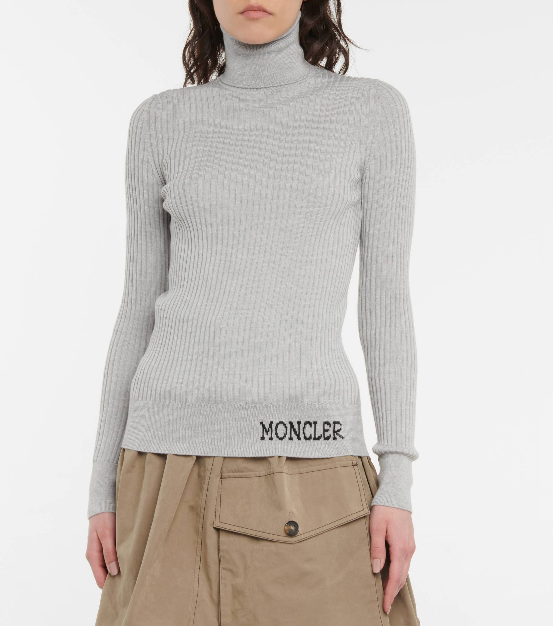Ribbed wool turtleneck sweater - 6