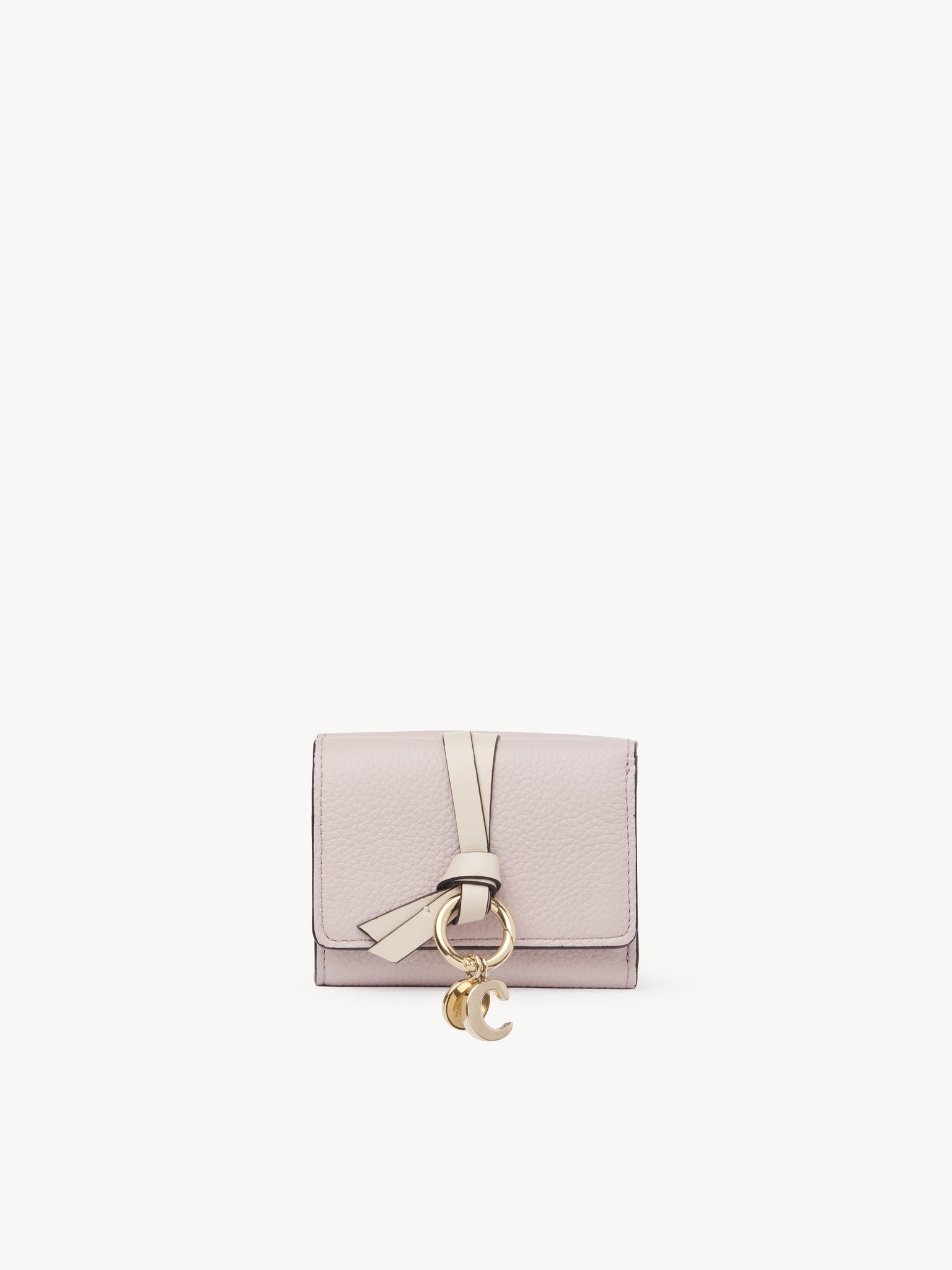 MINI ALPHABET TRI-FOLD IN GRAINED LEATHER - 1