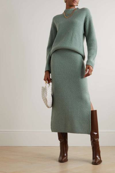 Vince Ribbed wool and yak-blend sweater outlook