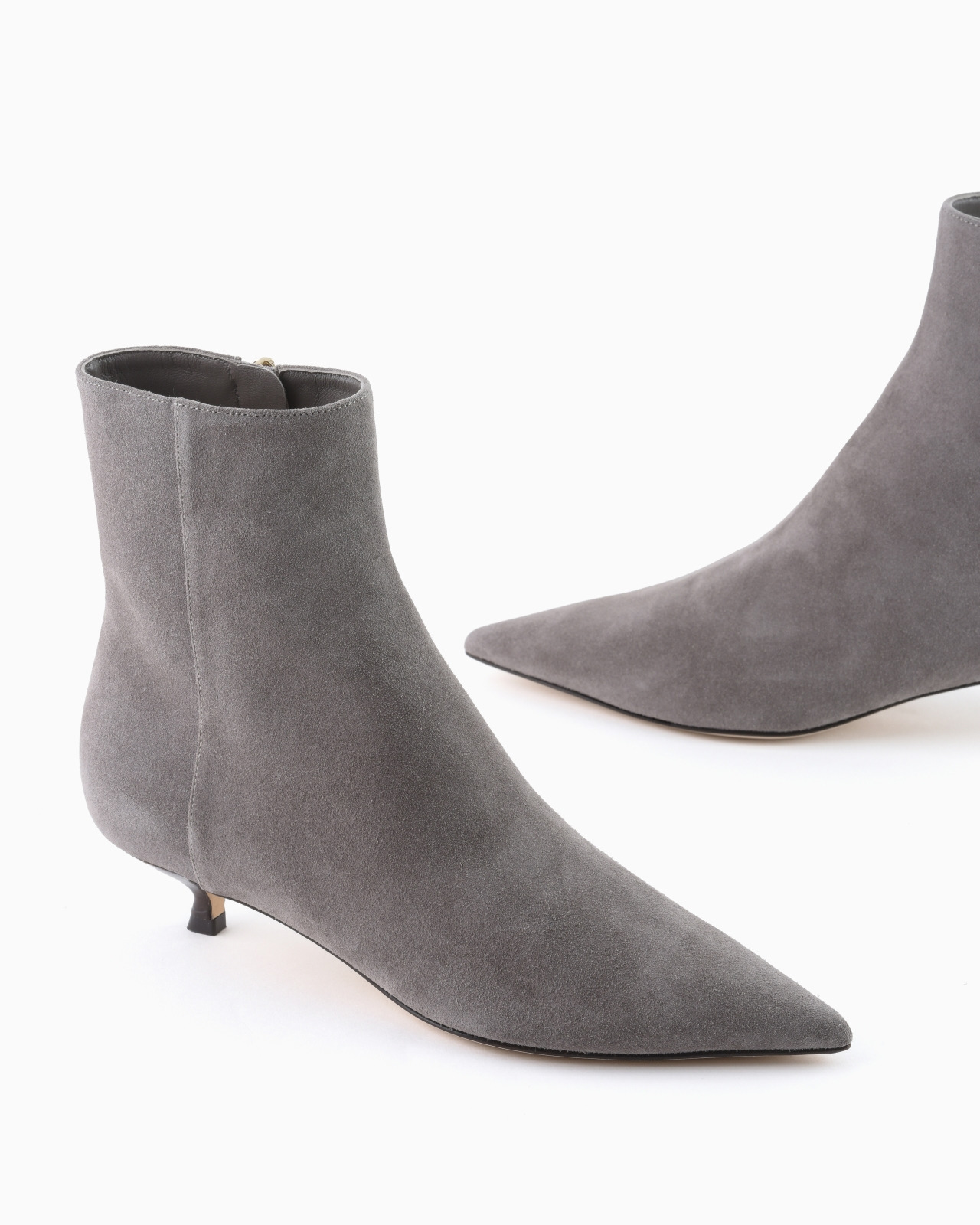 SUEDE HEELED ANKLE BOOTS - 4