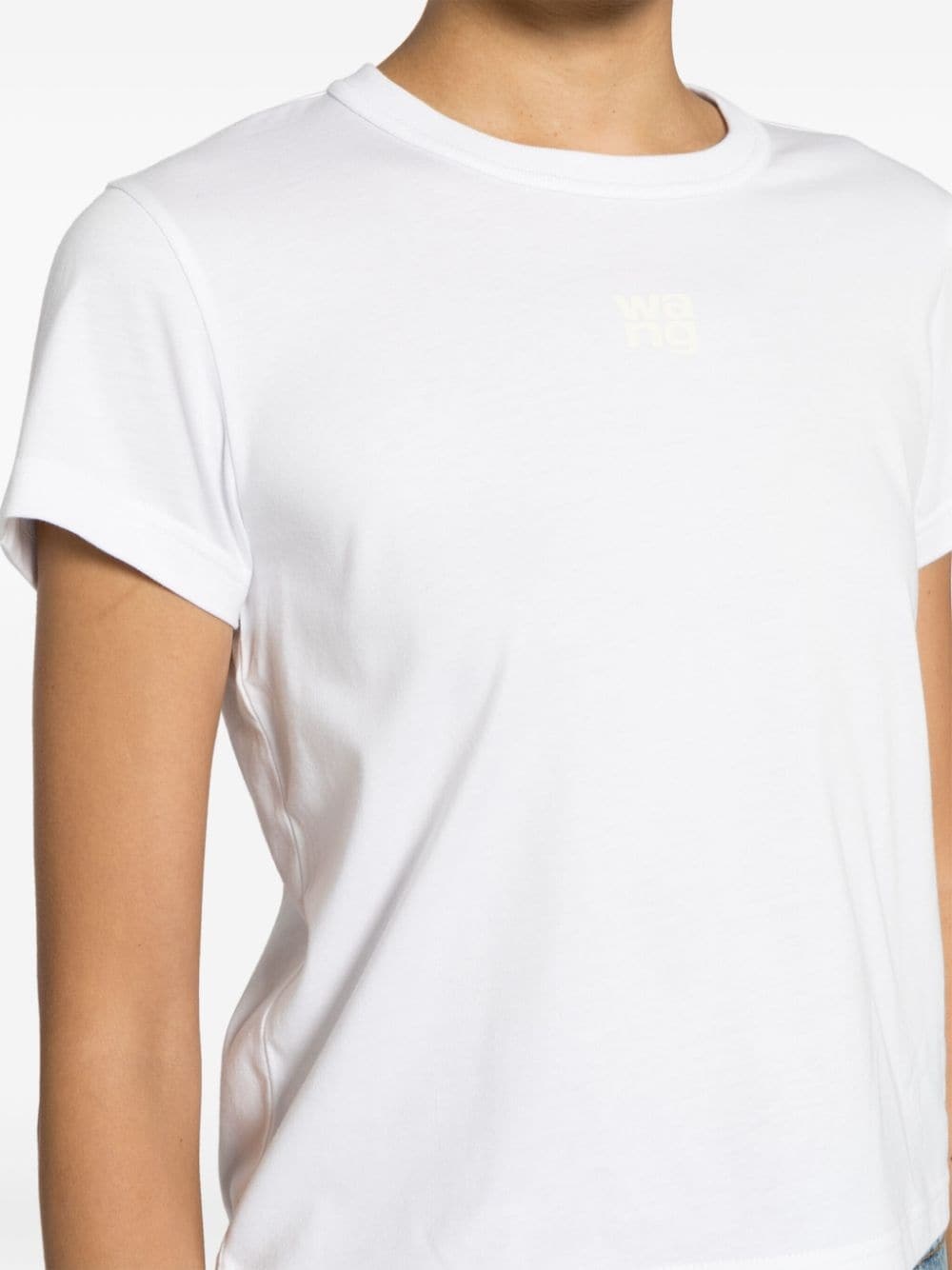 logo-embossed cotton T-shirt - 5