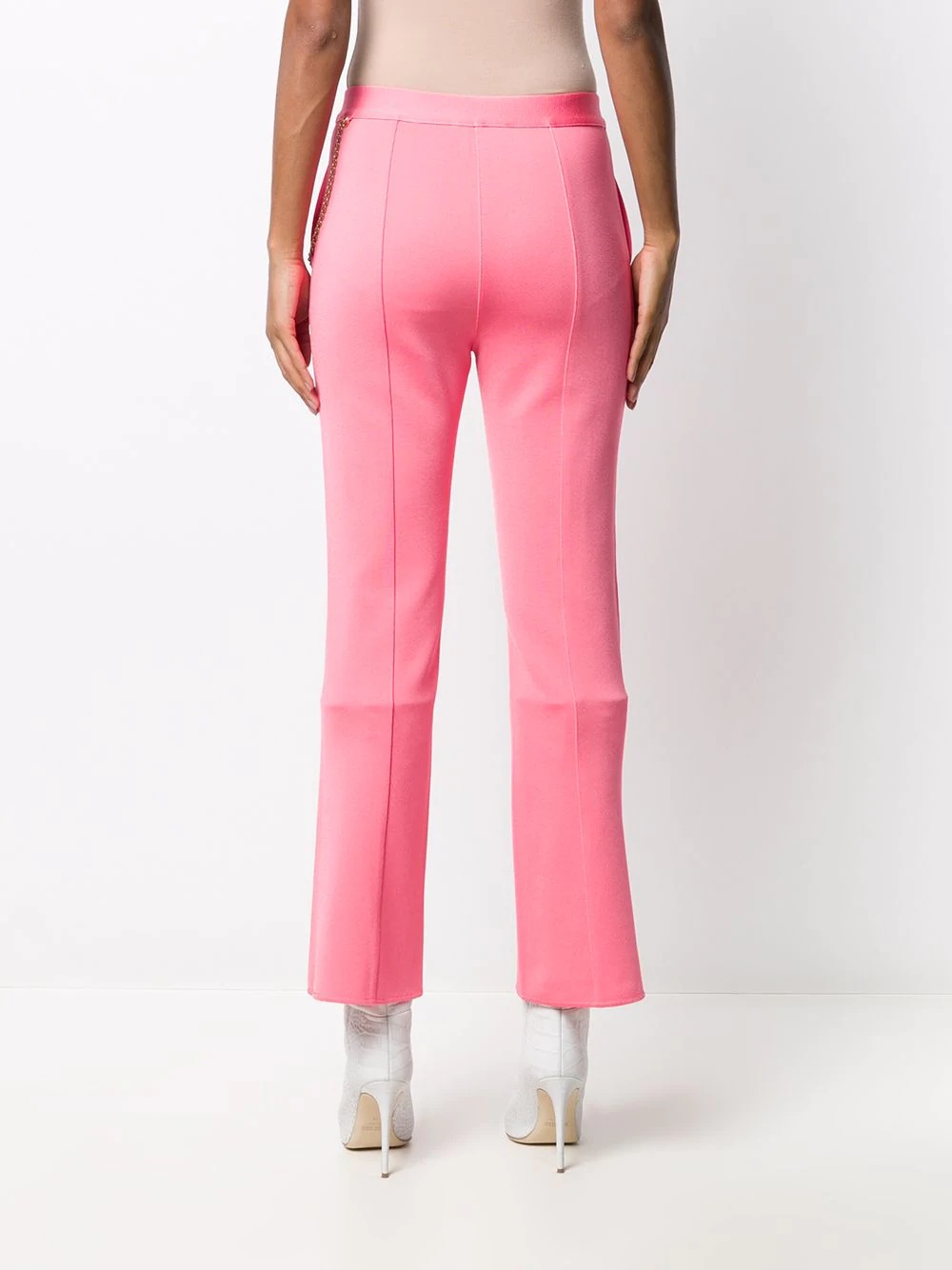 flared cropped trousers - 8