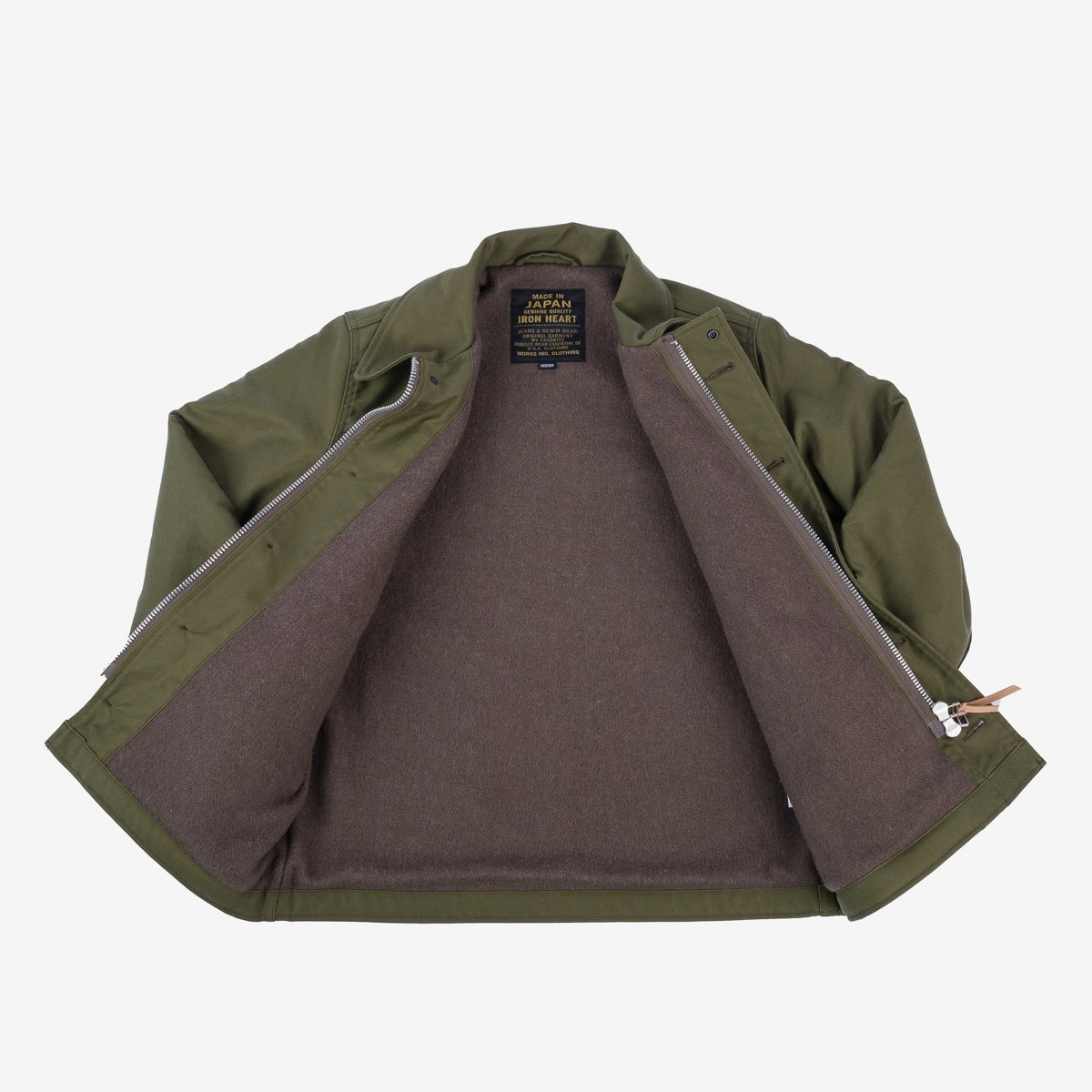 IHM-40-GRN Whipcord A2 Deck Jacket - Olive Drab Green - 7