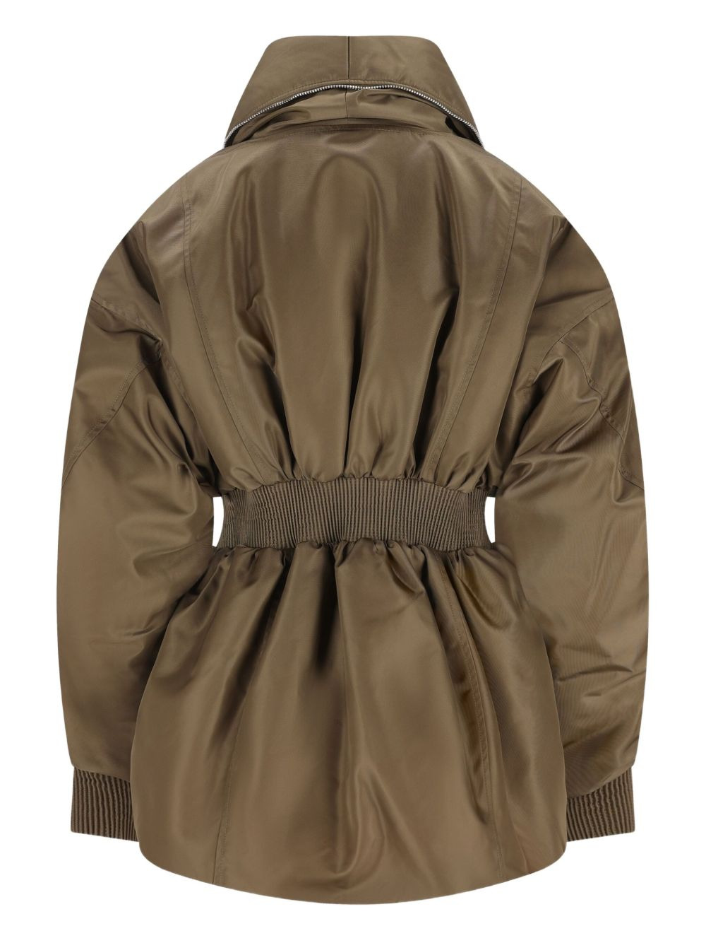 shawl-collar elasticated jacket - 2